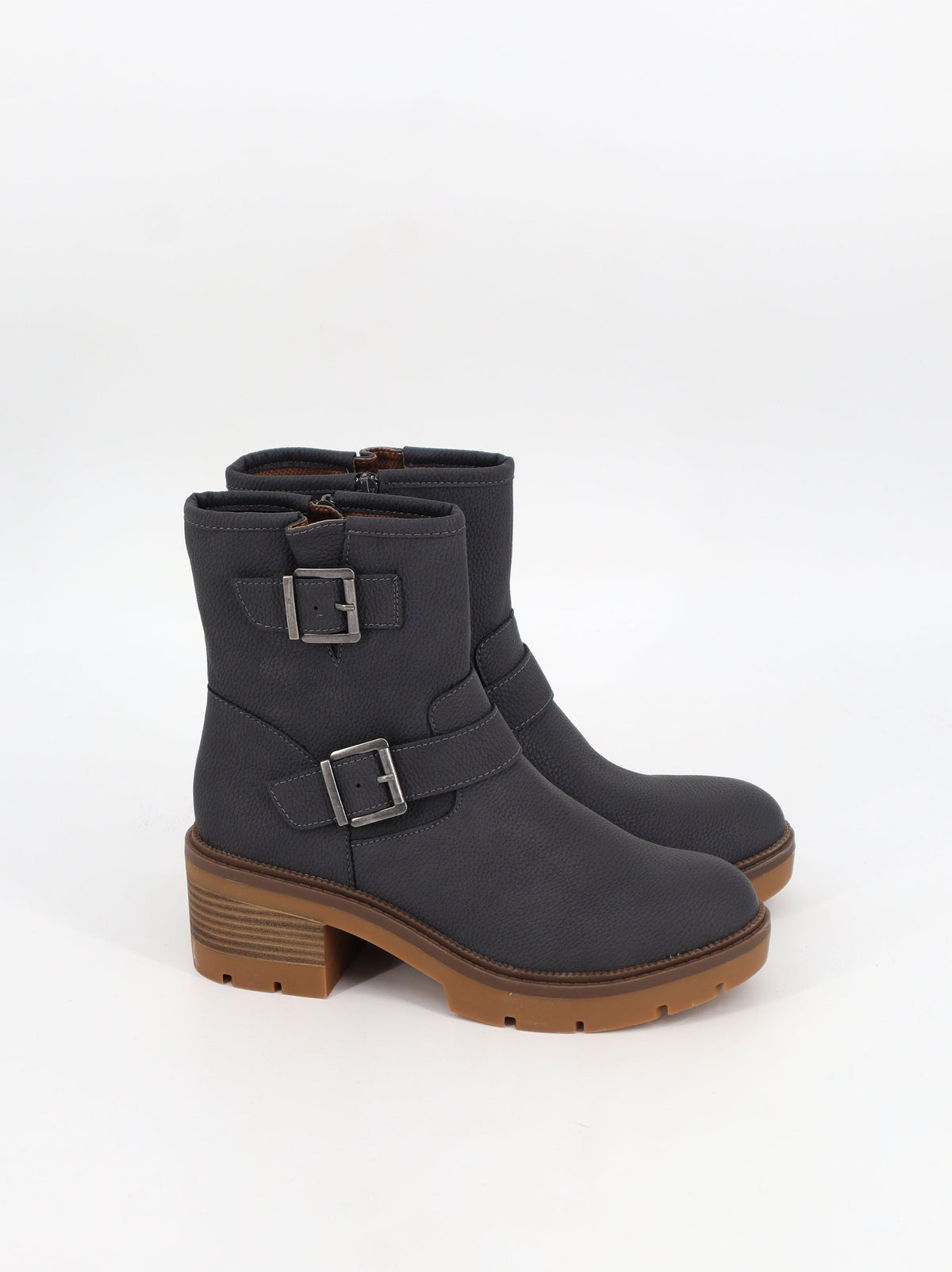Image for Women's Leather Ankle Boots,Grey