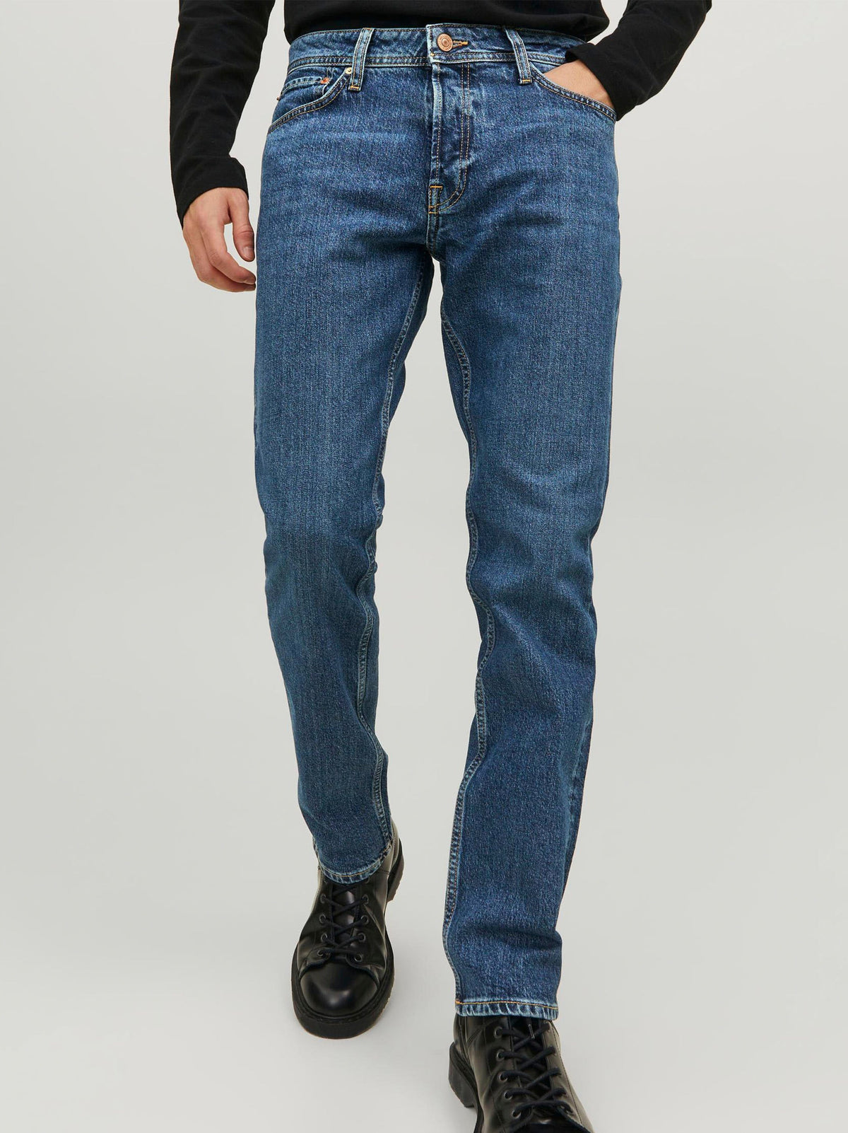 Image for Men's Washed Jeans,Blue