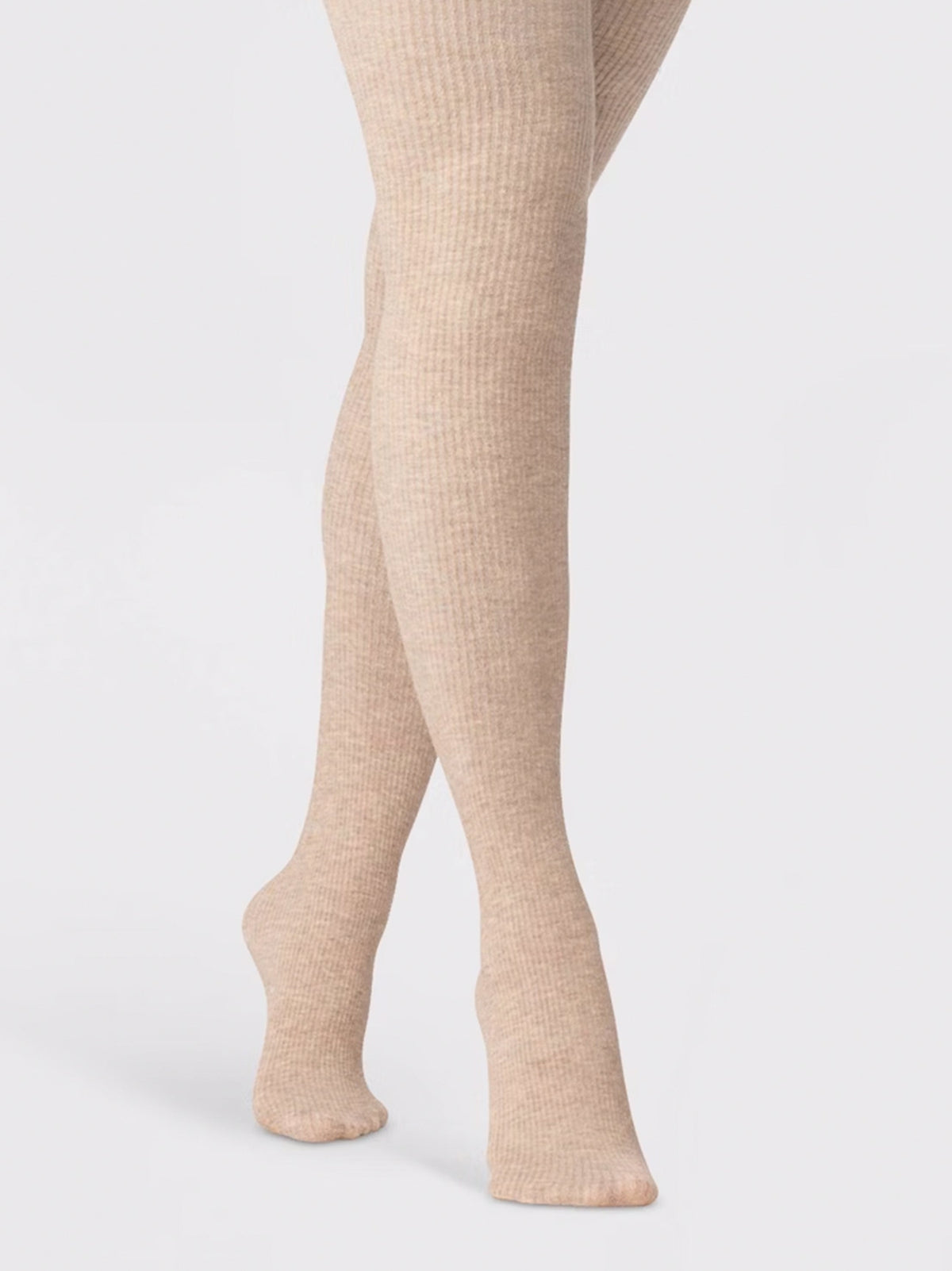 Image for Women's Ribbed Fleece Tights,Light Beige