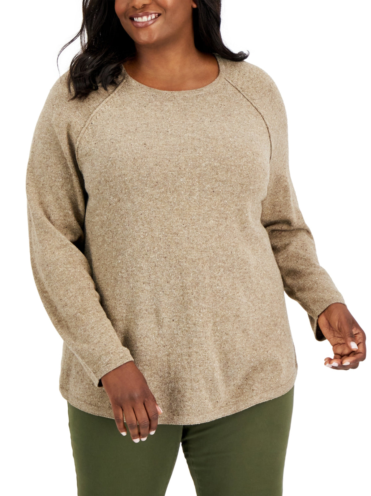 Image for Women's Plain Sweater,Beige