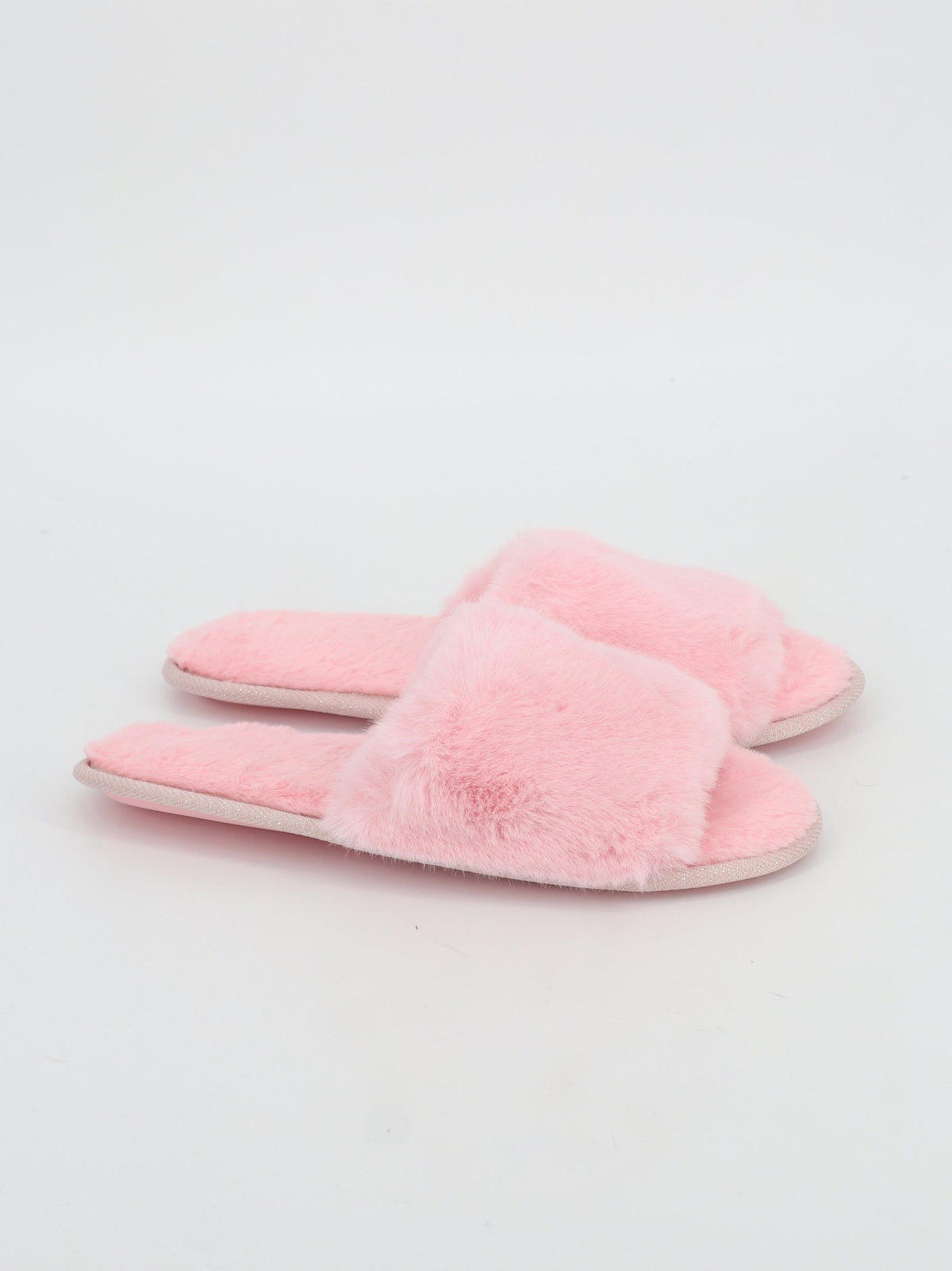 Image for Women's Faux Fur Slippers,Pink