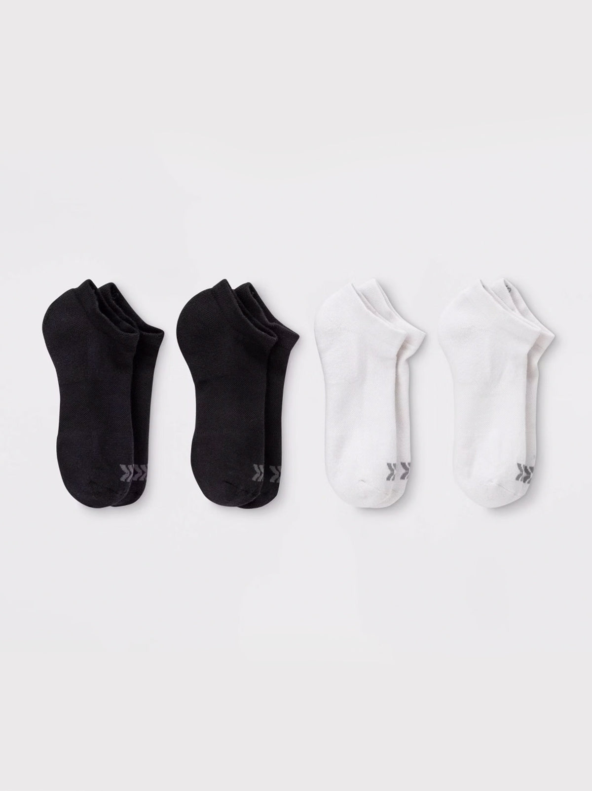 Image for Women's 4 Pairs Plain Socks,Black/White