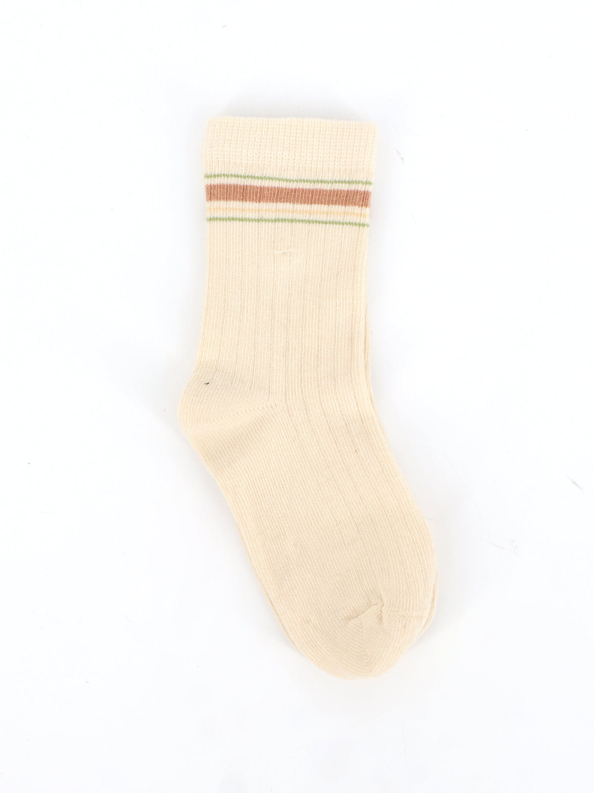 Image for Kids Girl's Striped Socks,Light Beige