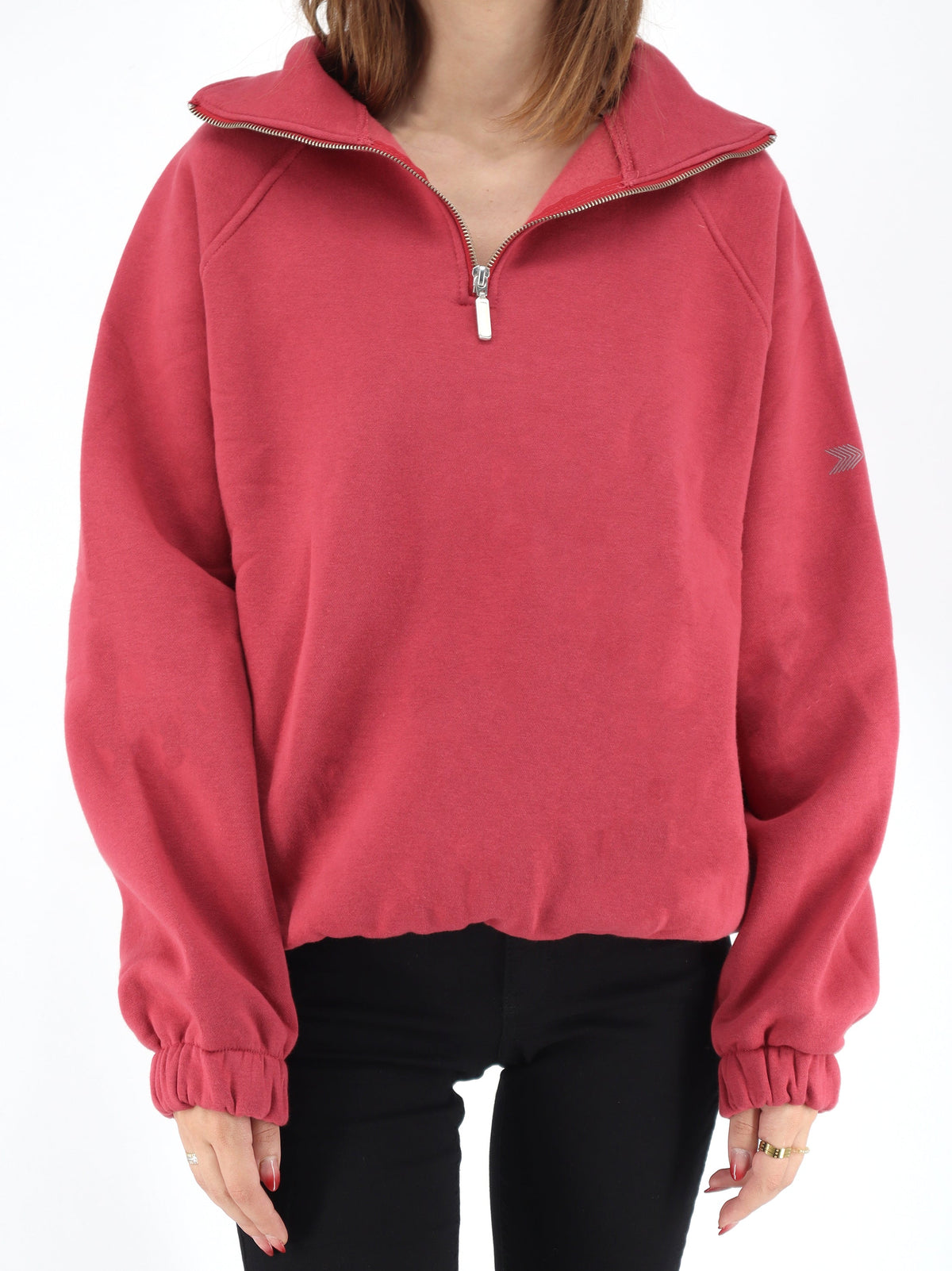Image for Women's Brand Logo Printed Sweatshirt,Dark Rose