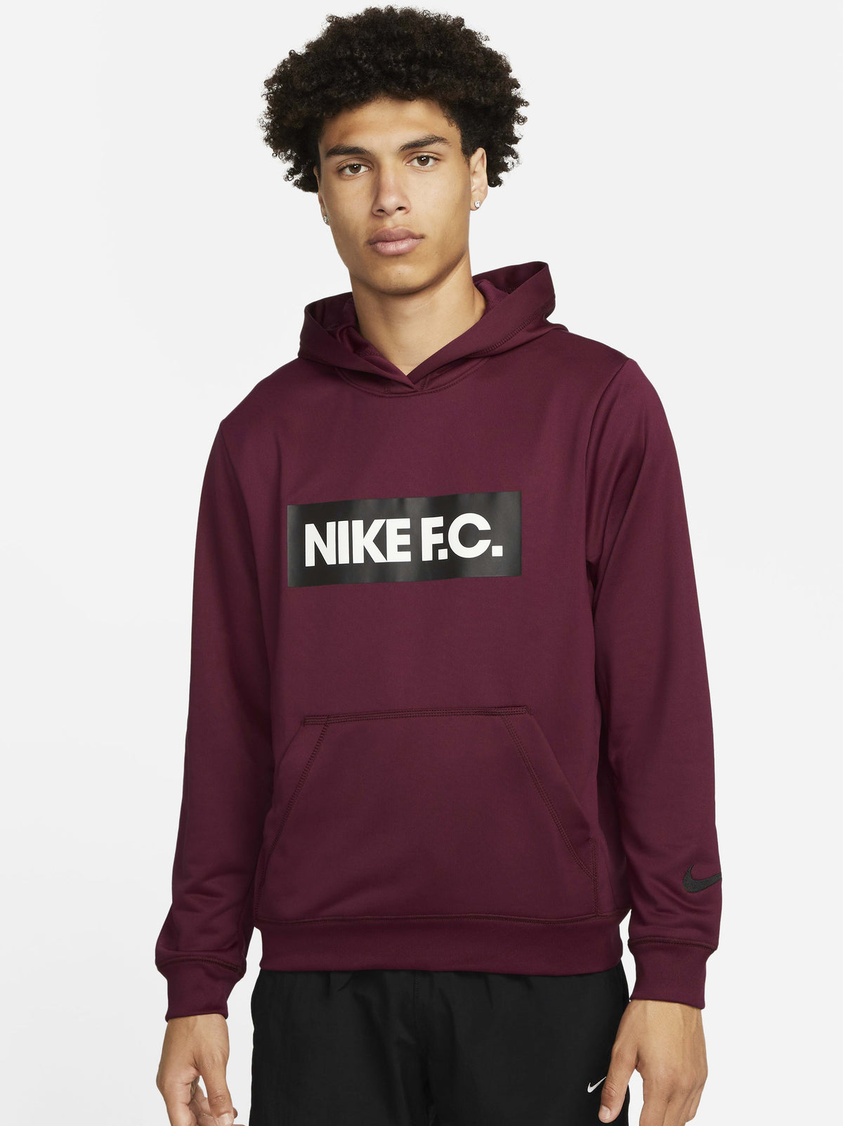 Image for Men's Brand Logo Printed Sports Hoodie,Burgundy