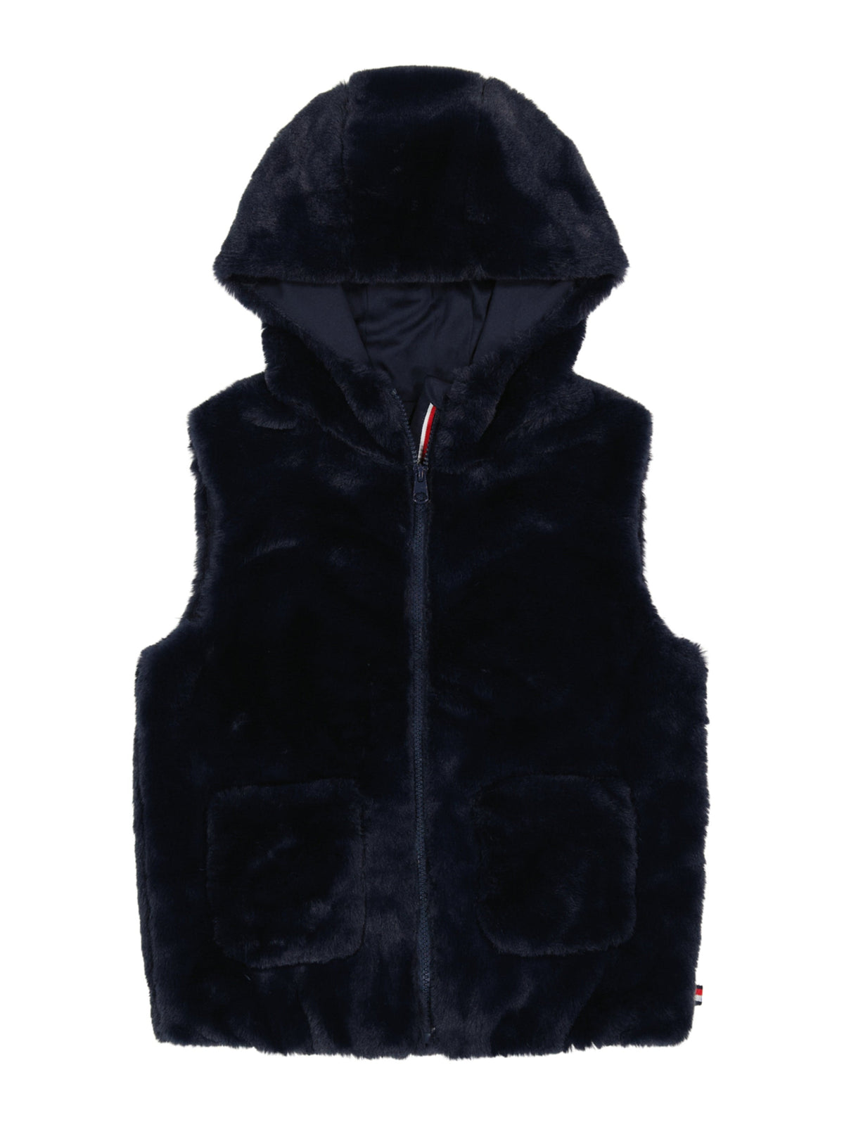 Image for Kids Girl's Faux Fur Vest,Navy
