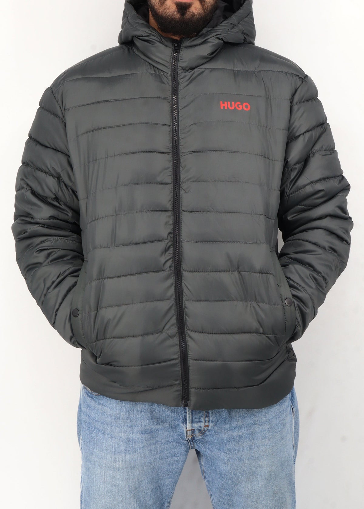 Image for Men's Quilted Jacket,Grey