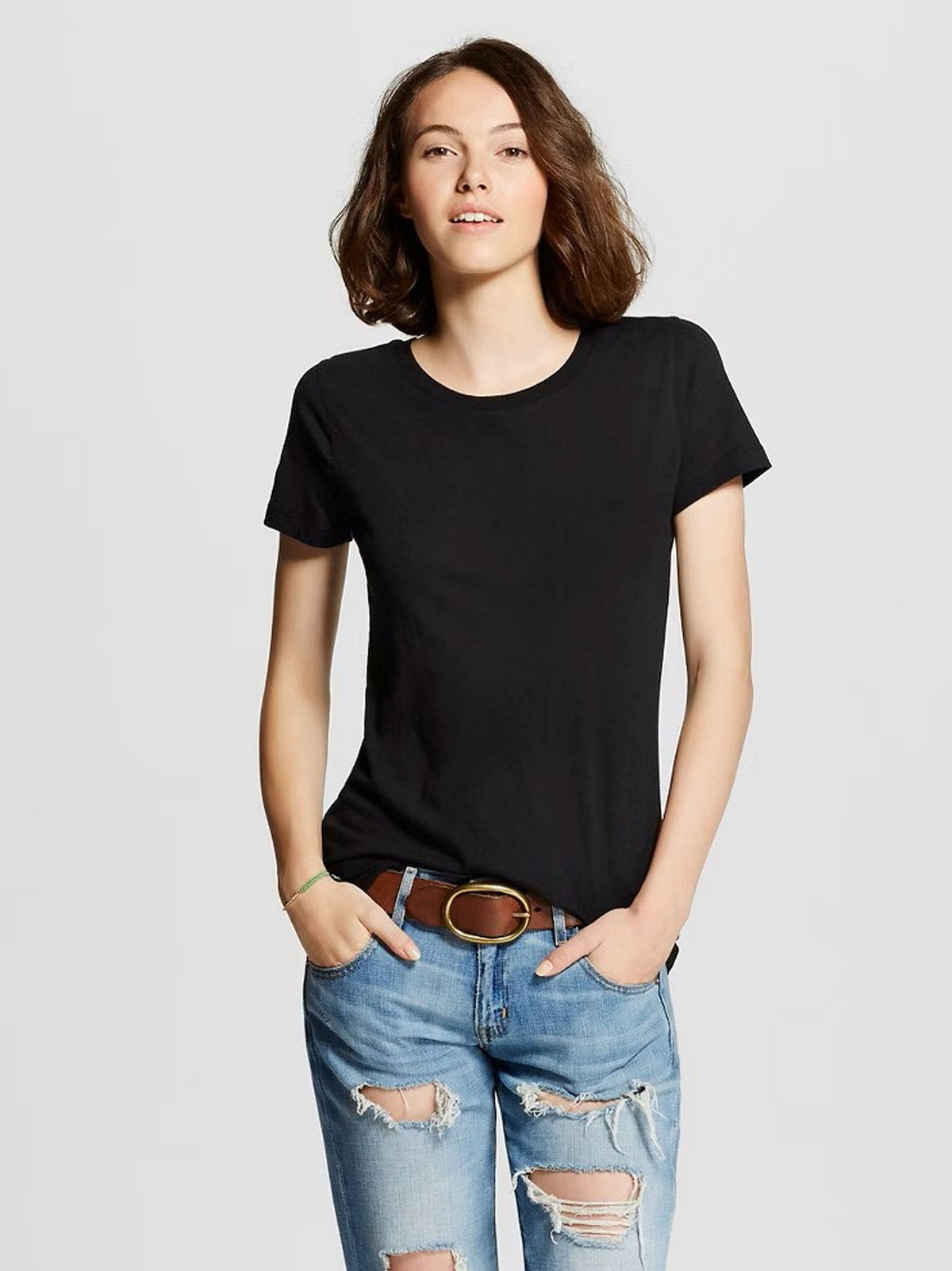 Image for Women's Plain T-Shirt,Black