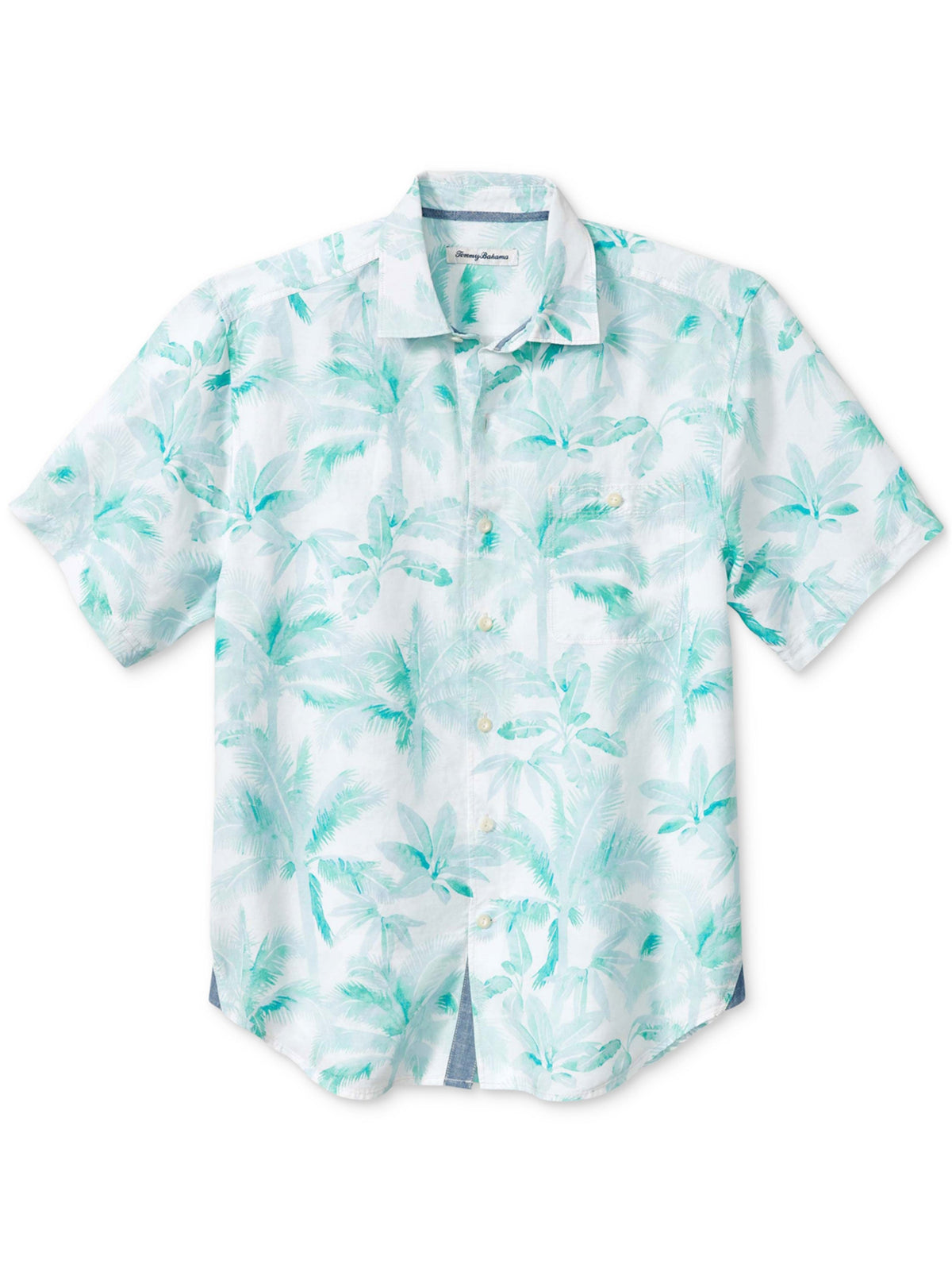 Image for Men's Palm Printed Buttons Down Shirt,Light Blue