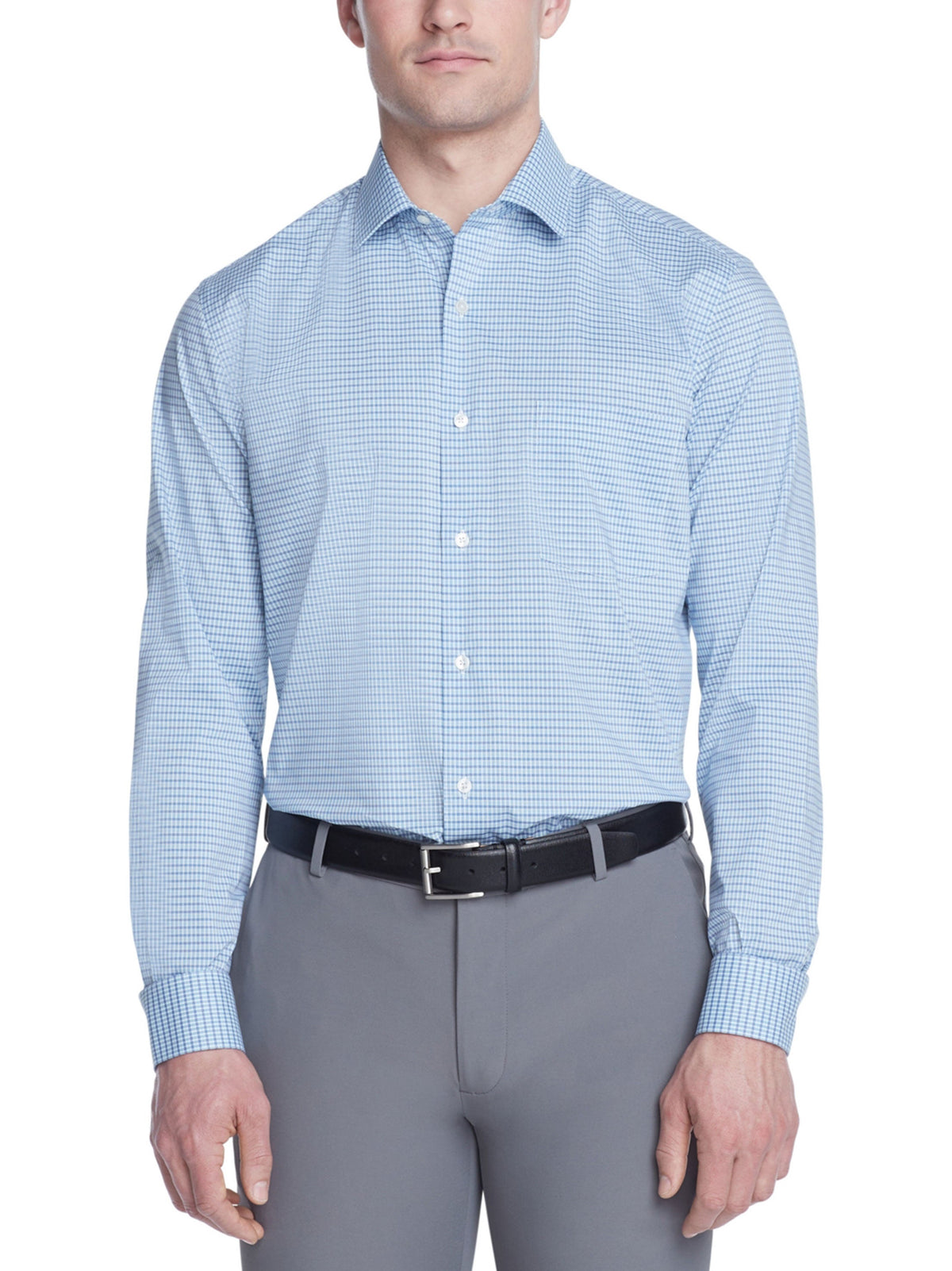 Image for Men's Check Printed Buttons Down Shirt,Blue