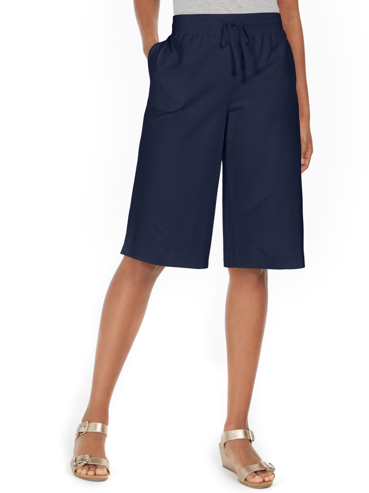 Image for Women's Plain Knit Shorts,Navy