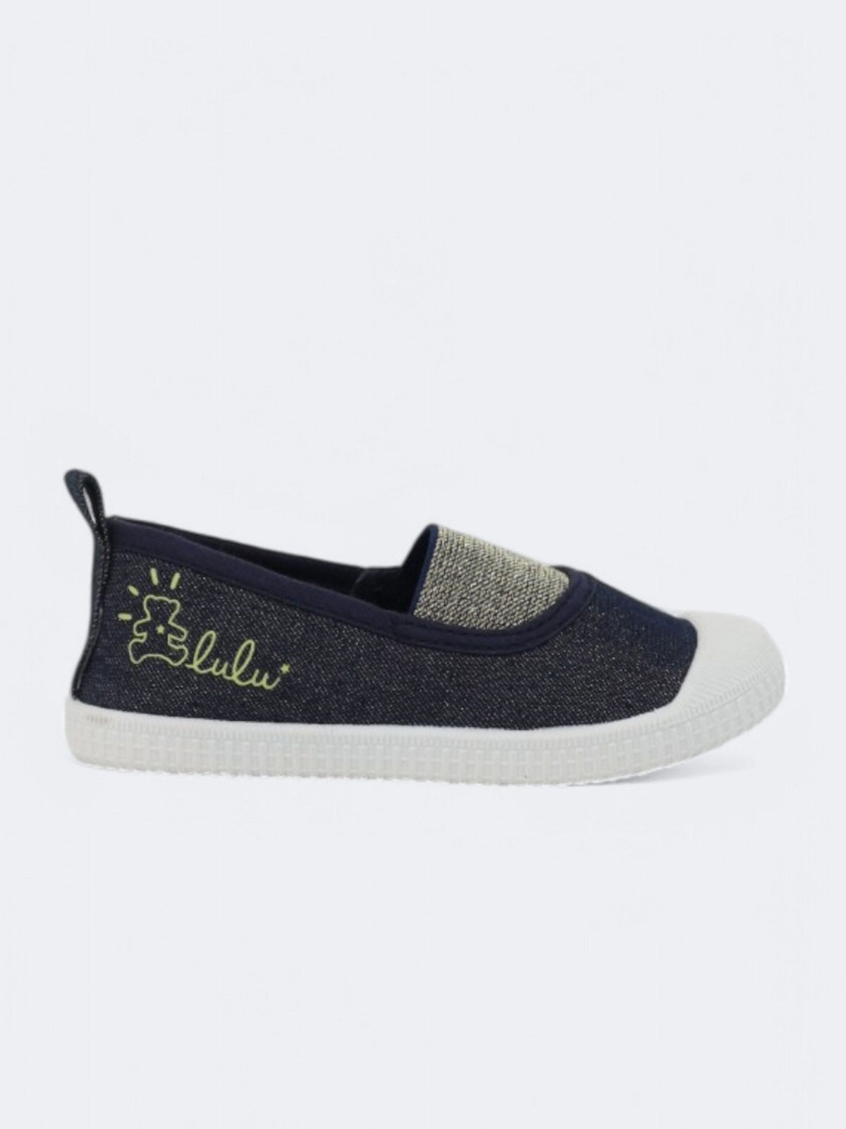 Image for Kids Girl's Glitter Flat Shoes,Navy