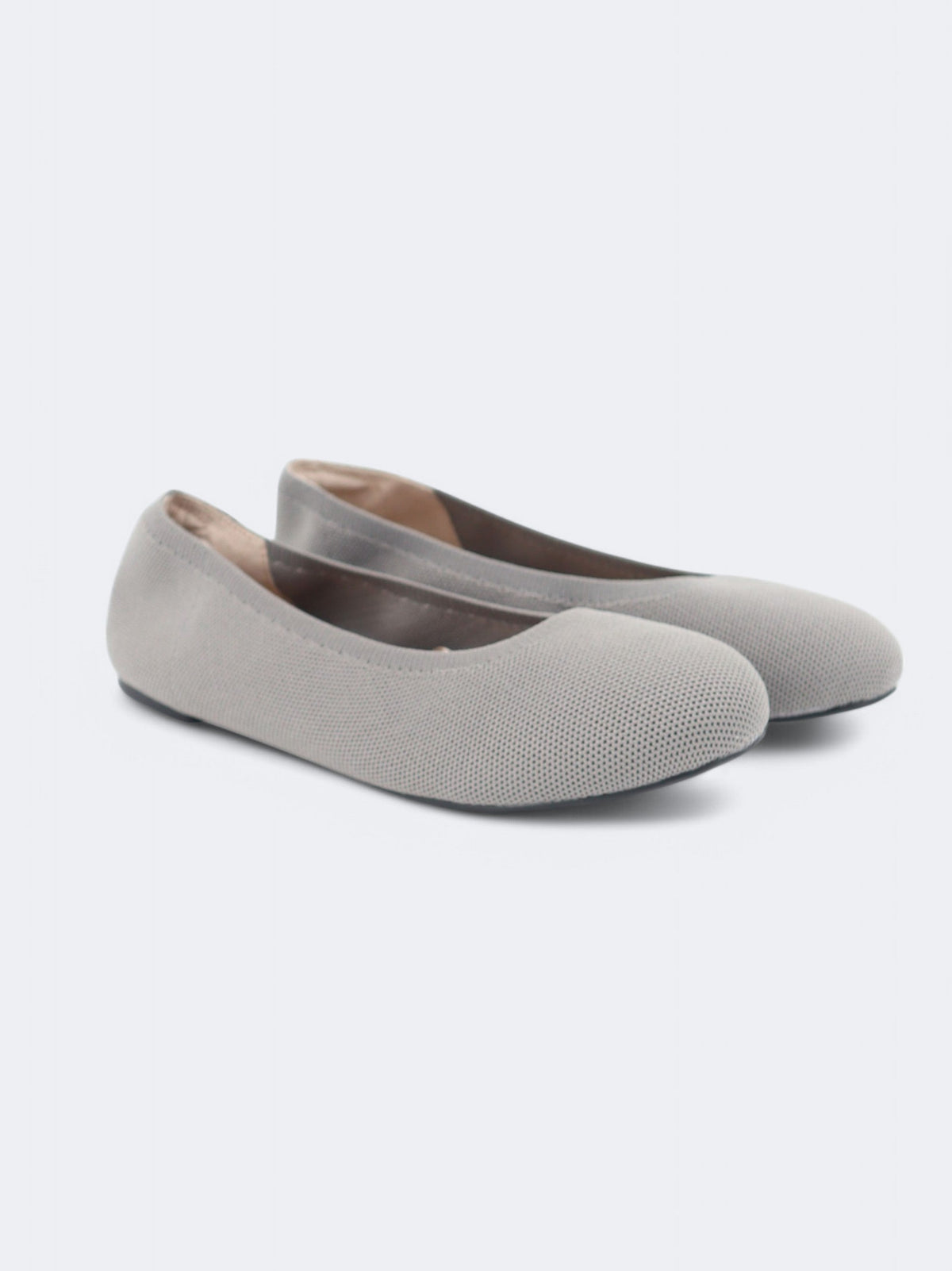 Image for Women's Textured Ballerinas,Grey
