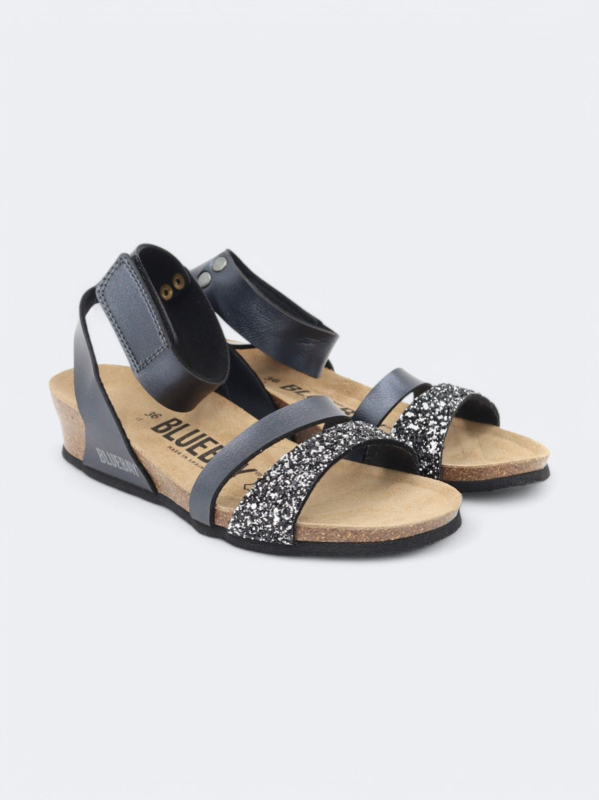 Image for Women's Glitter Sandals,Black