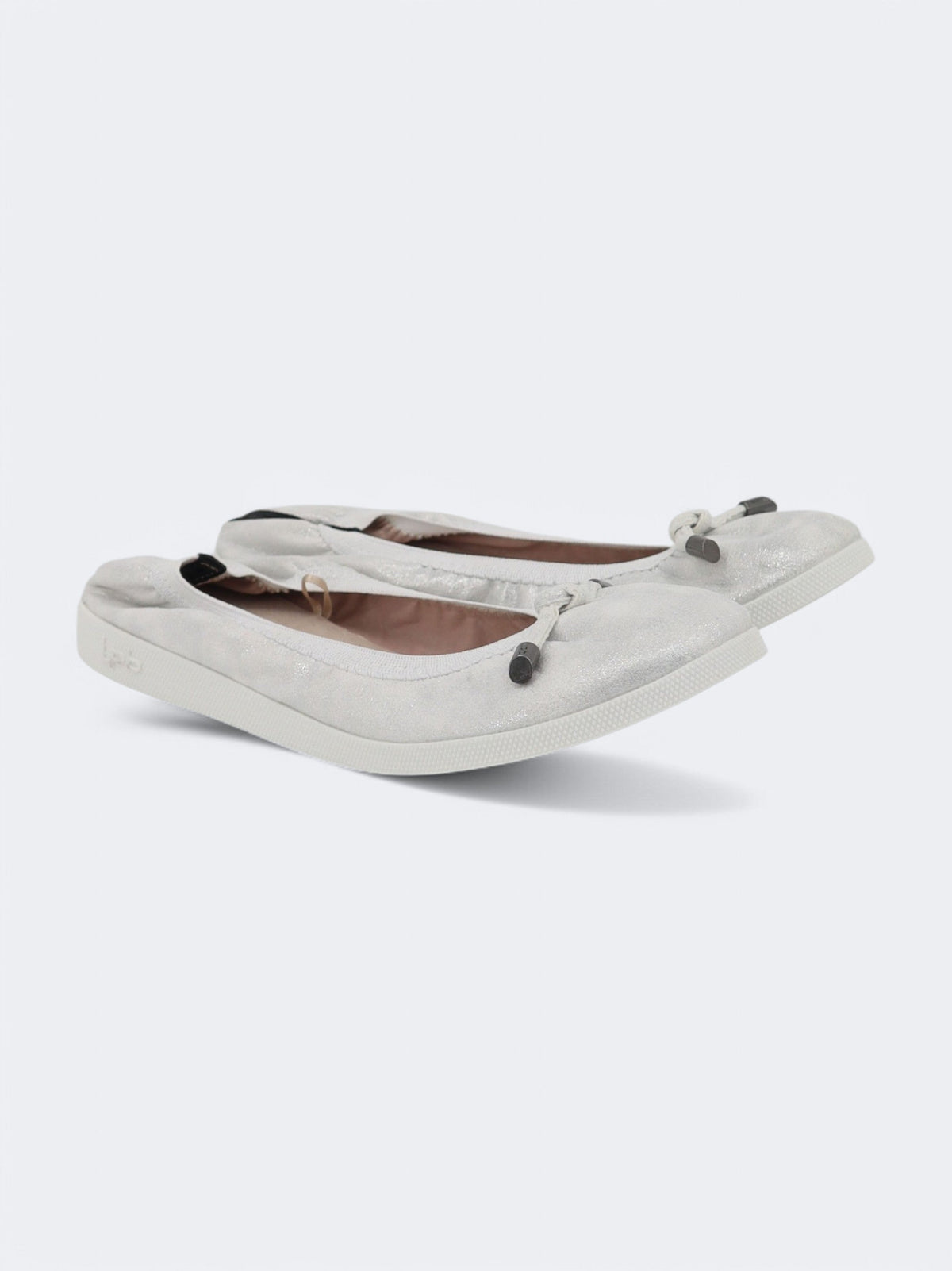 Image for Women's Glitter Ballerinas,Light Grey