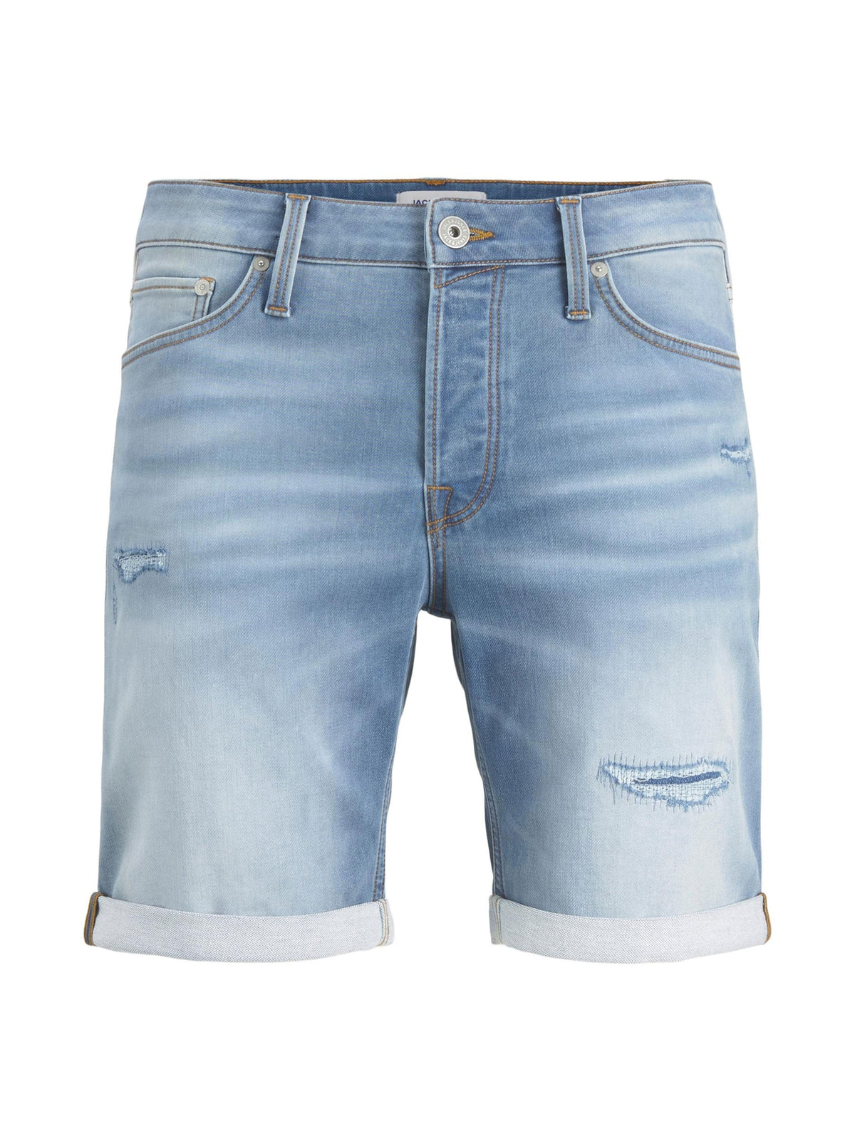 Image for Men's Distressed Washed Denim Shorts,Light Blue