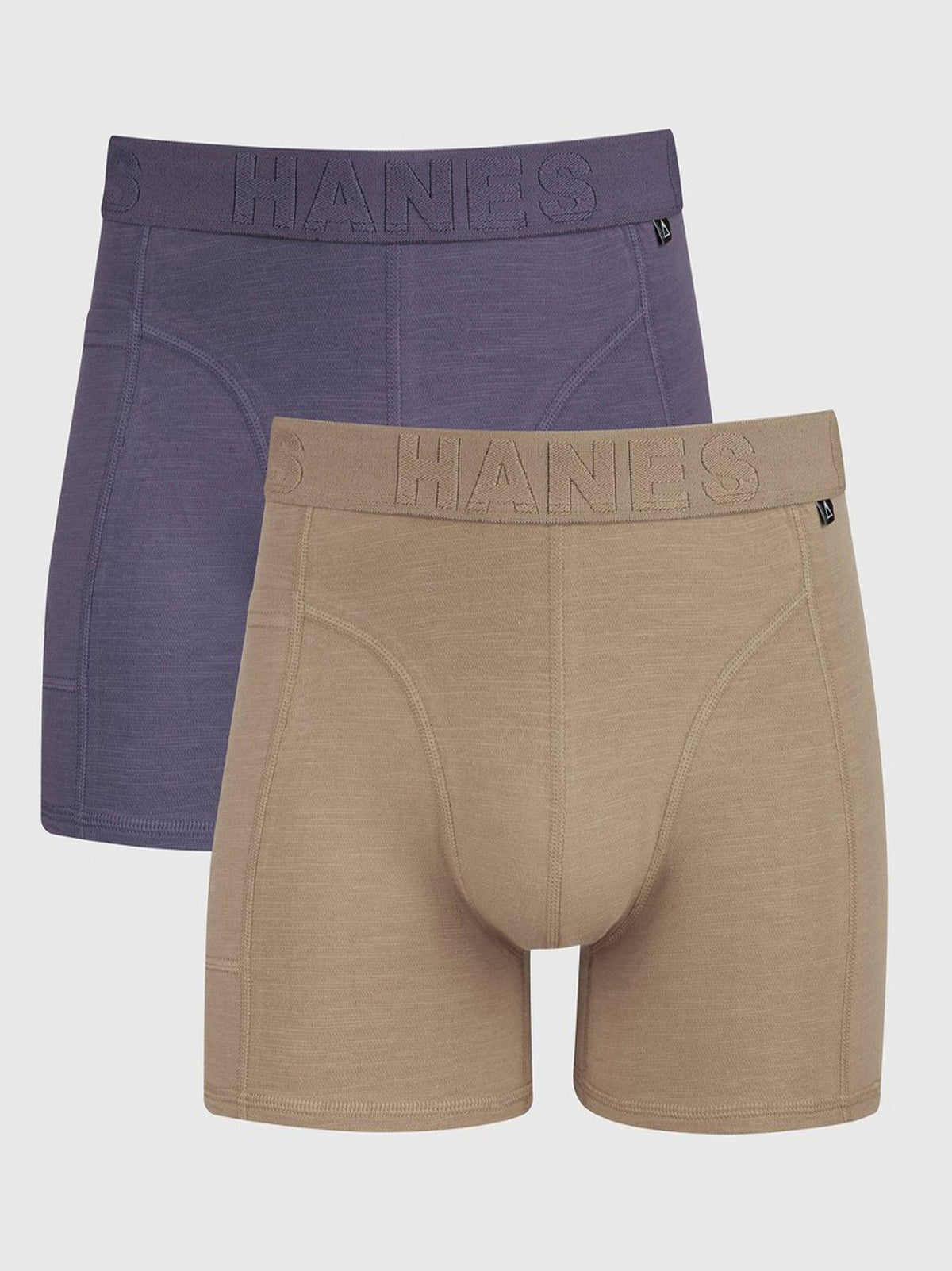 Image for Men's 2 Pcs Plain Boxers Set,Beige/Purple