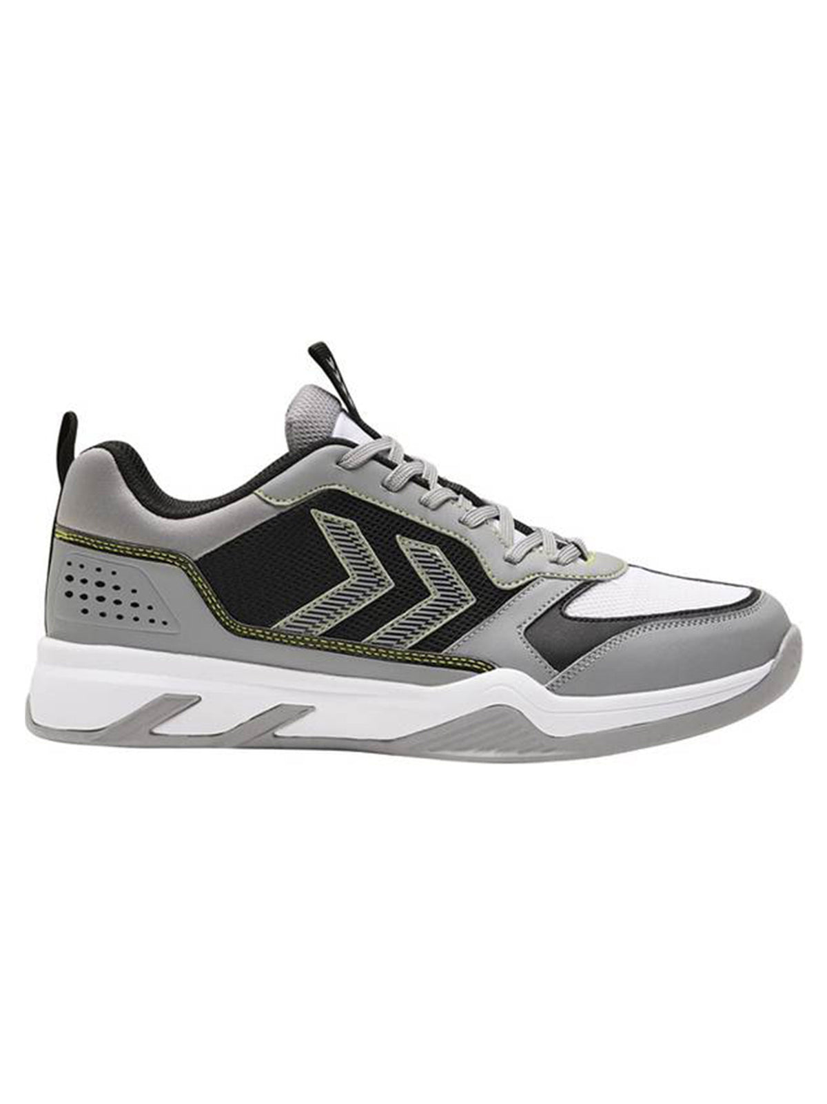 Image for Men's Brand Logo Patched Sneakers,Grey/Black