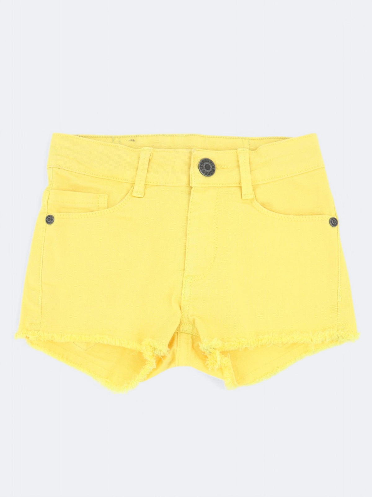 Image for Kids Girl's Frayed Denim Shorts,Yellow