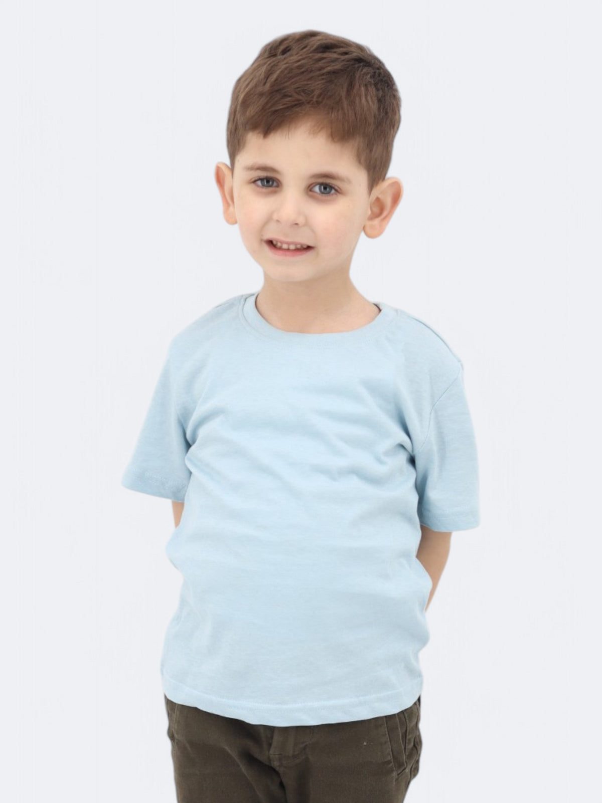 Image for Kids Boy's Plain T-Shirt,Light Blue