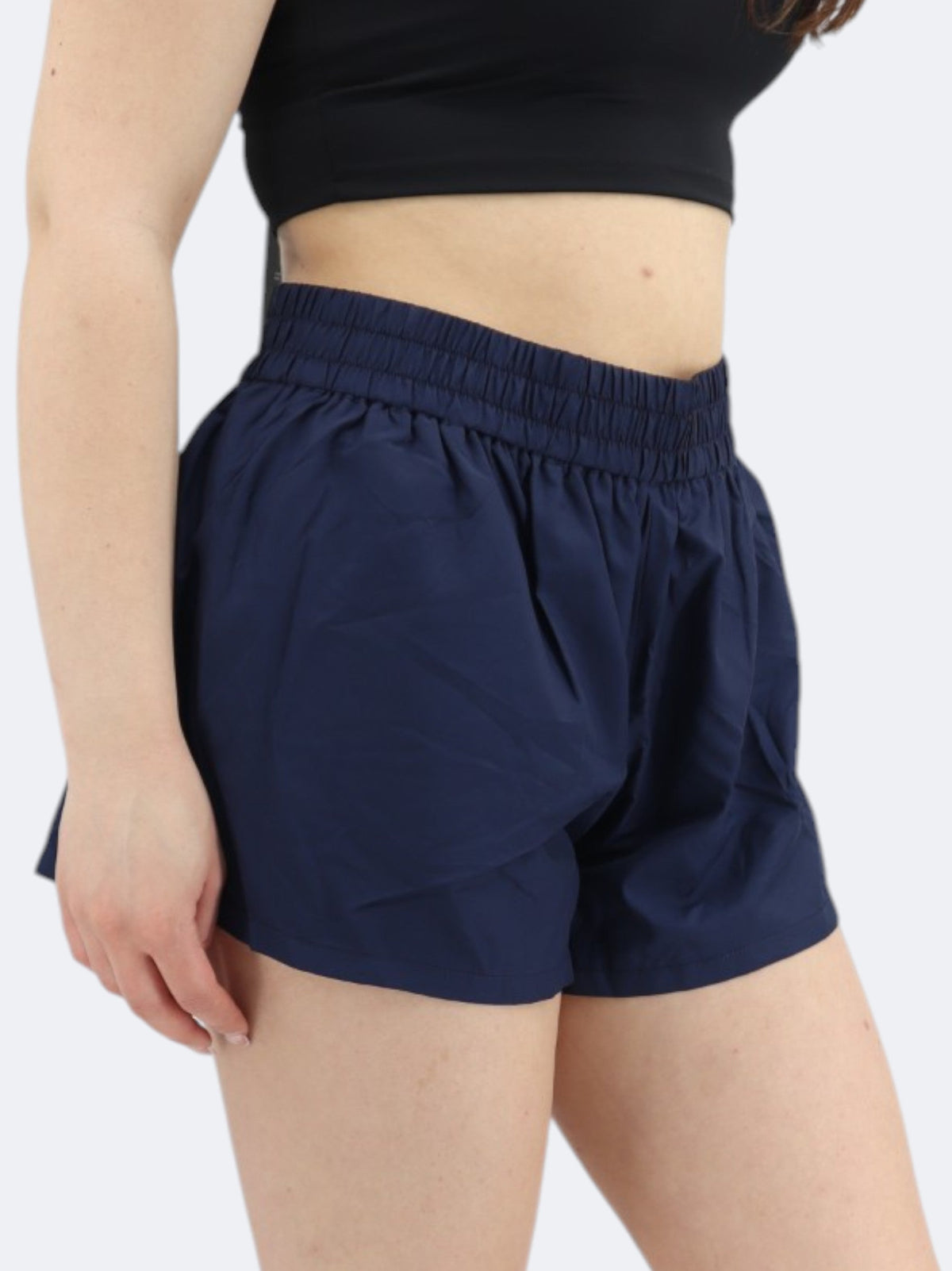 Image for Women's High Waisted Plaid Short,Navy
