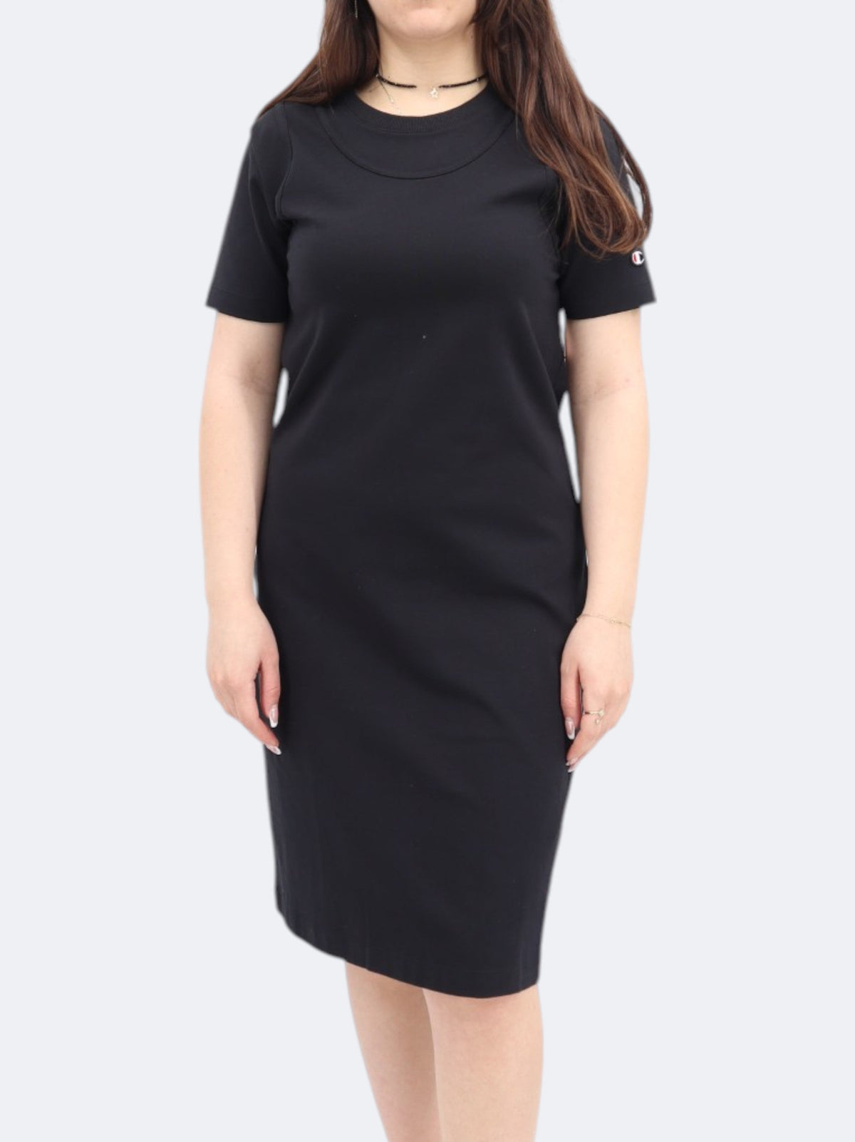 Image for Women's Plain Sports Shirt Dress,Black