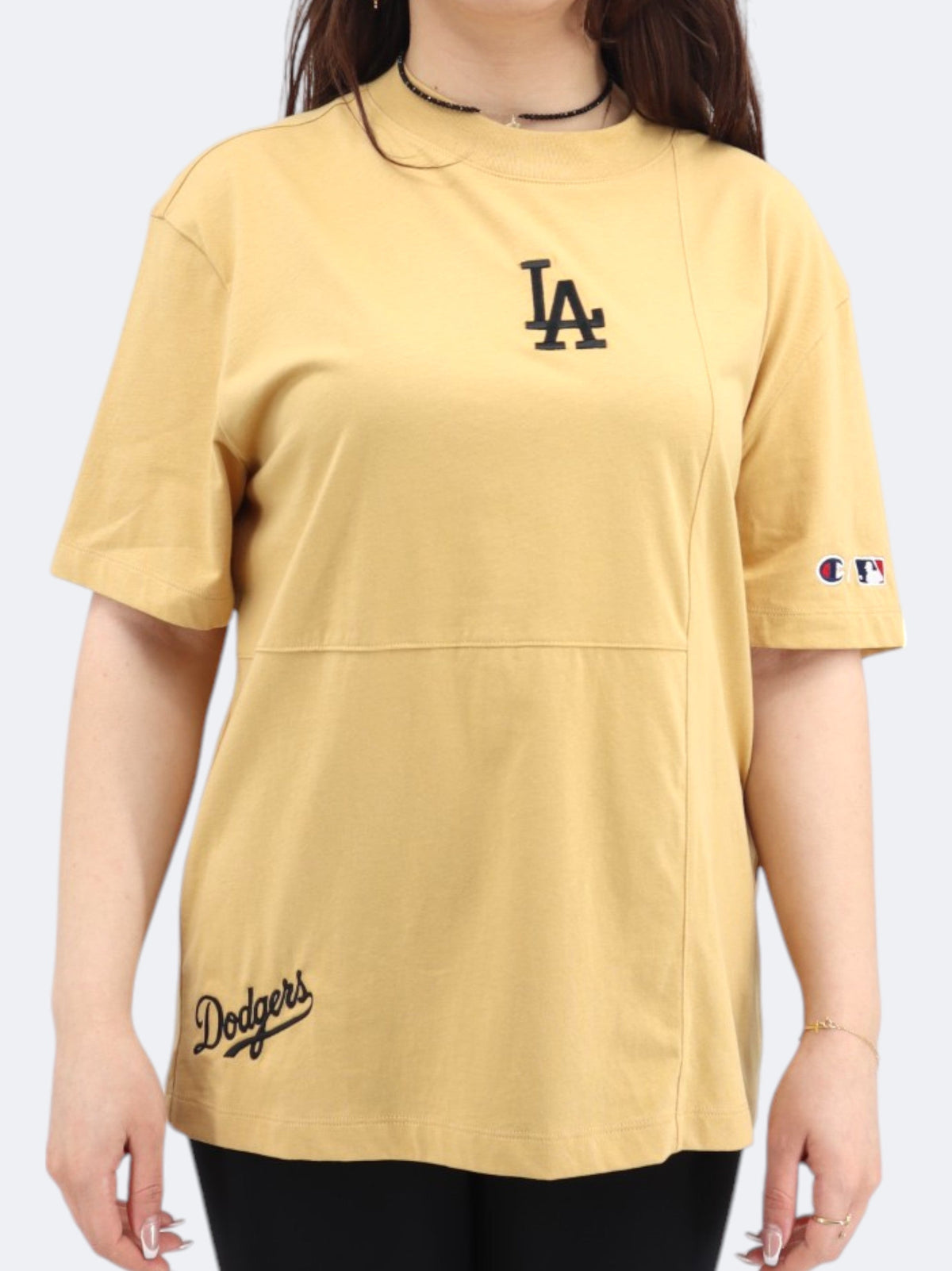 Image for Women's Embroidered T-Shirt,Termite Beige