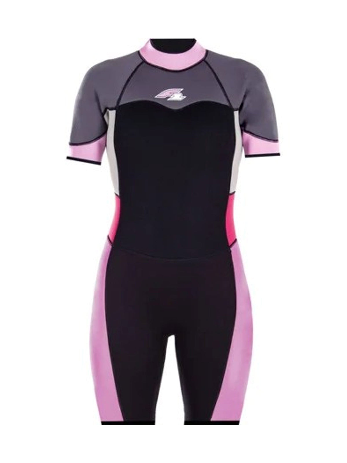 Image for Women's Brand Logo Printed Swimsuit,Black/Pink