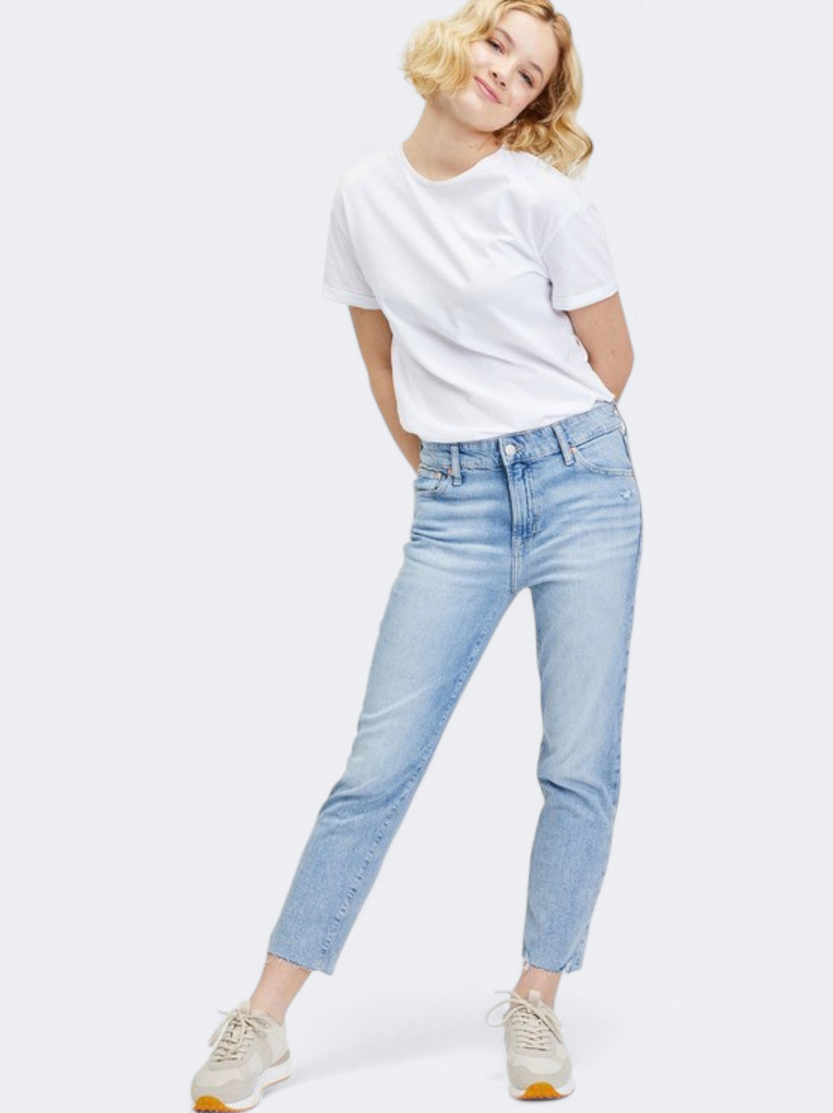 Image for Women's Washed Jeans,Light Blue