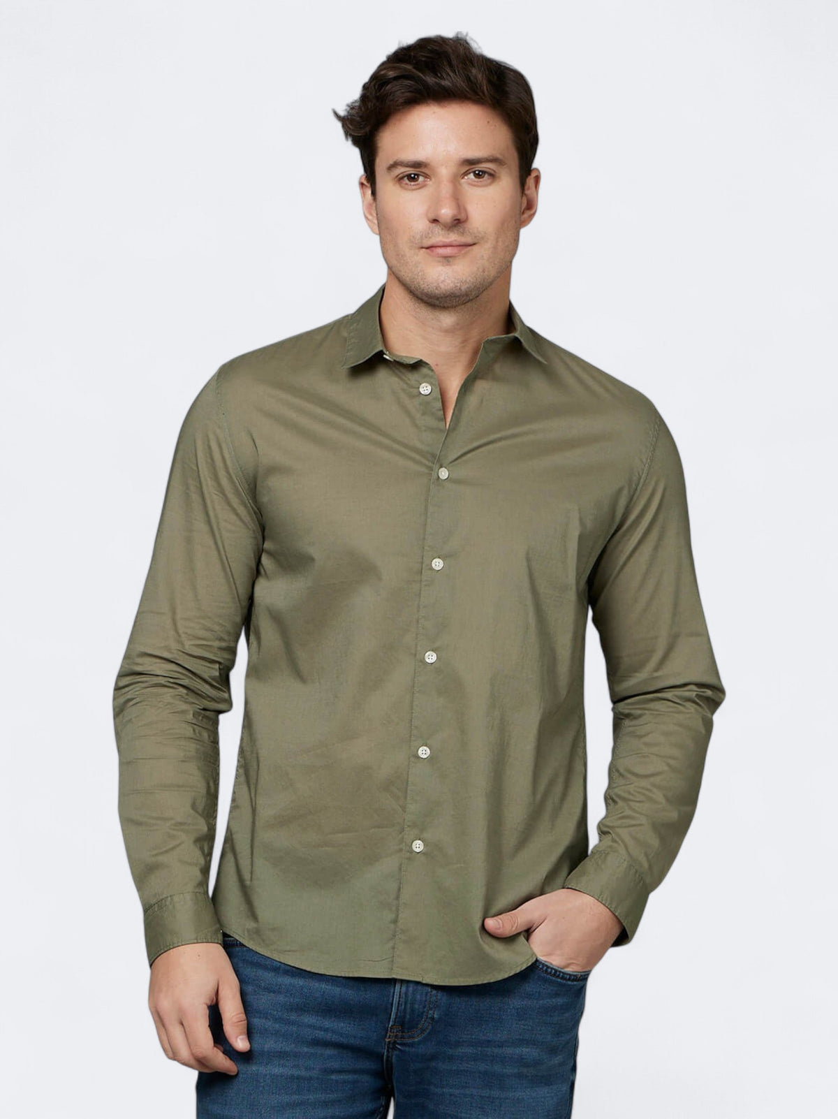 Image for Men's Plain Shirt,Green