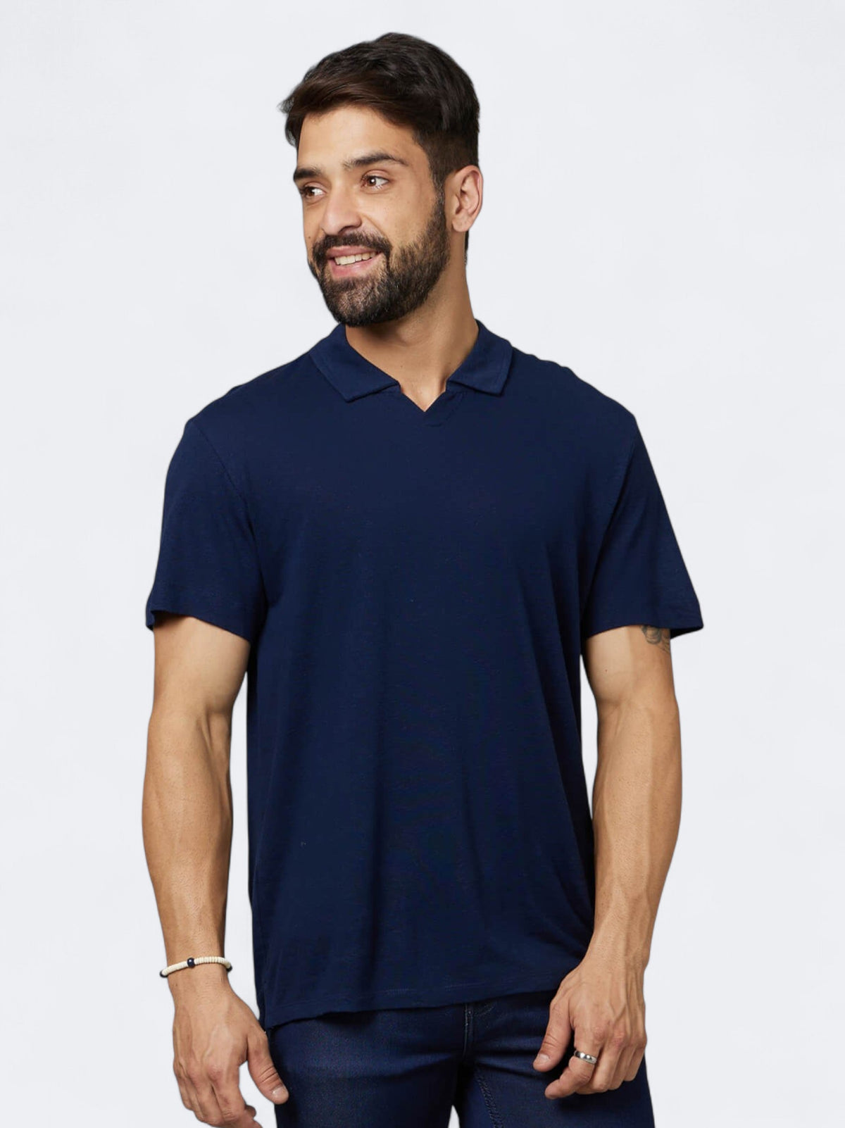 Image for Men's Plain Polo T-Shirt,Navy