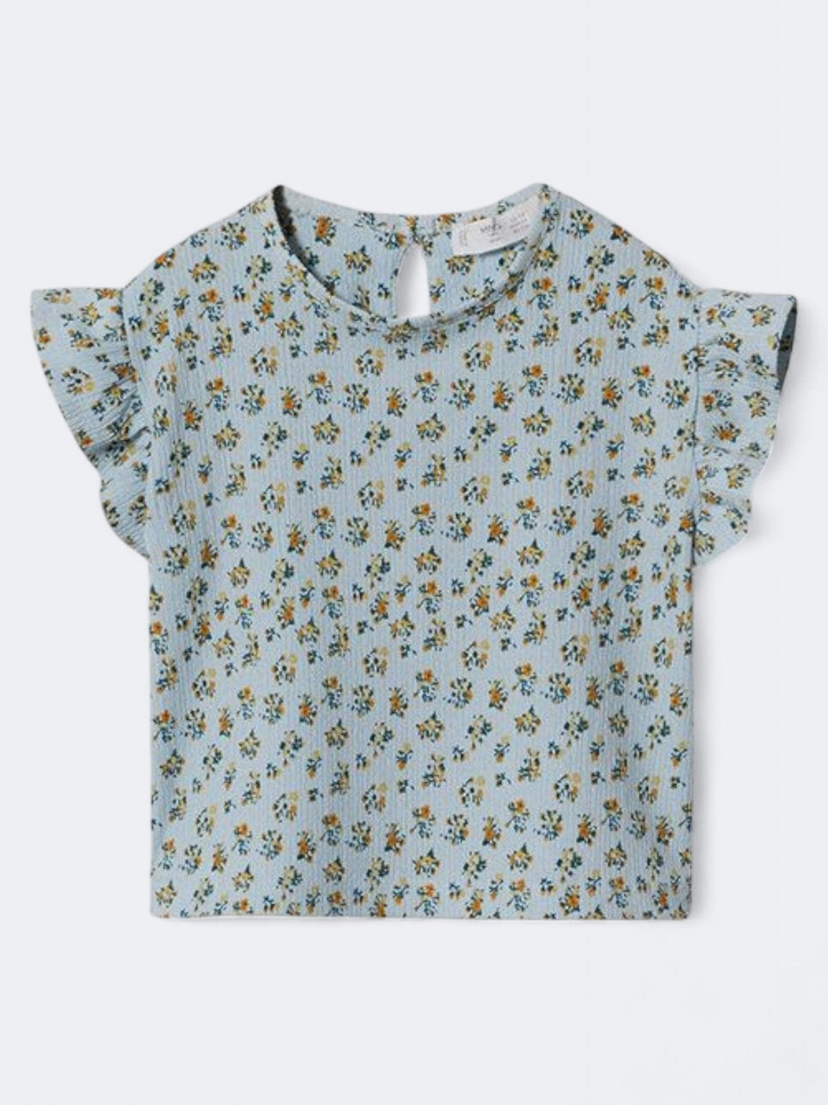 Image for Kid's Girl's Floral Printed T-Shirt,Light Blue