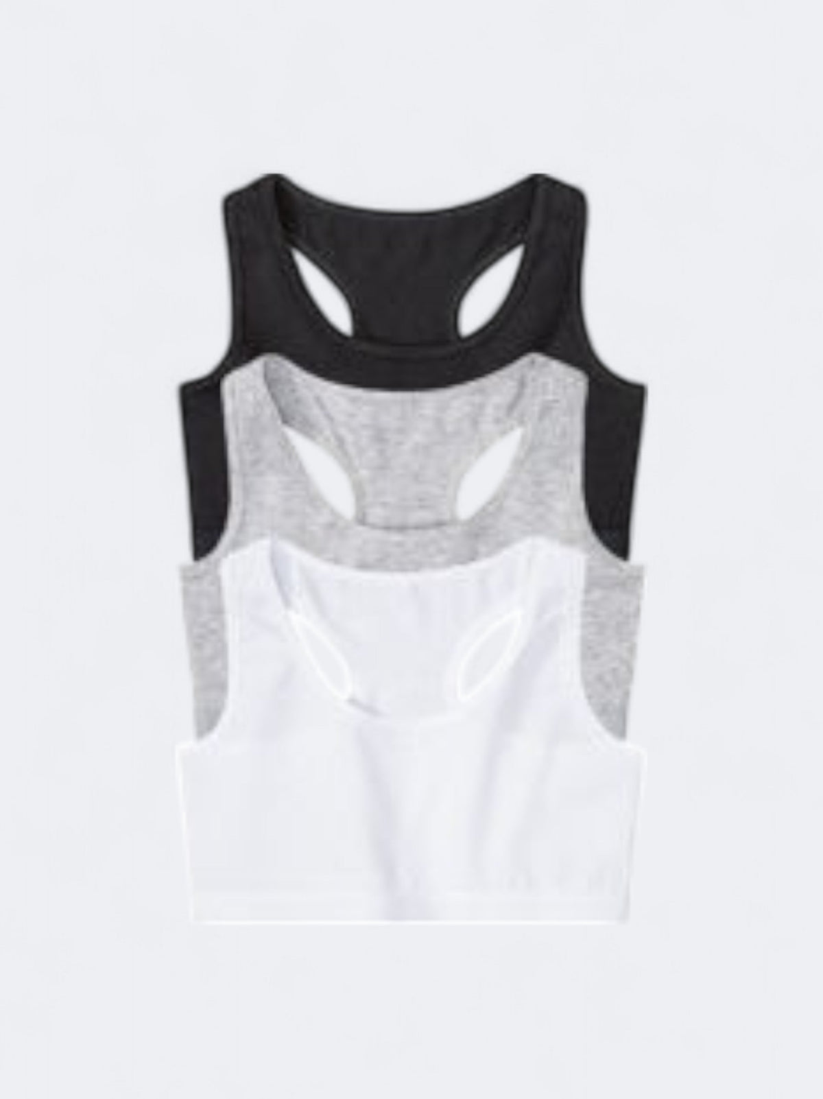 Image for Kid's Girl's Plain 3 Tank Top Set,Multi
