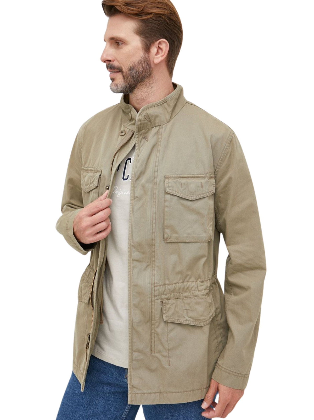 Image for Men's Plain Jackets,Olive Green