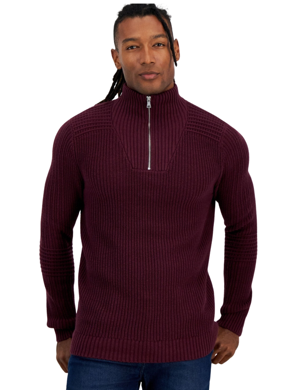 Image for Men's Knitted Sweaters,Burgundy