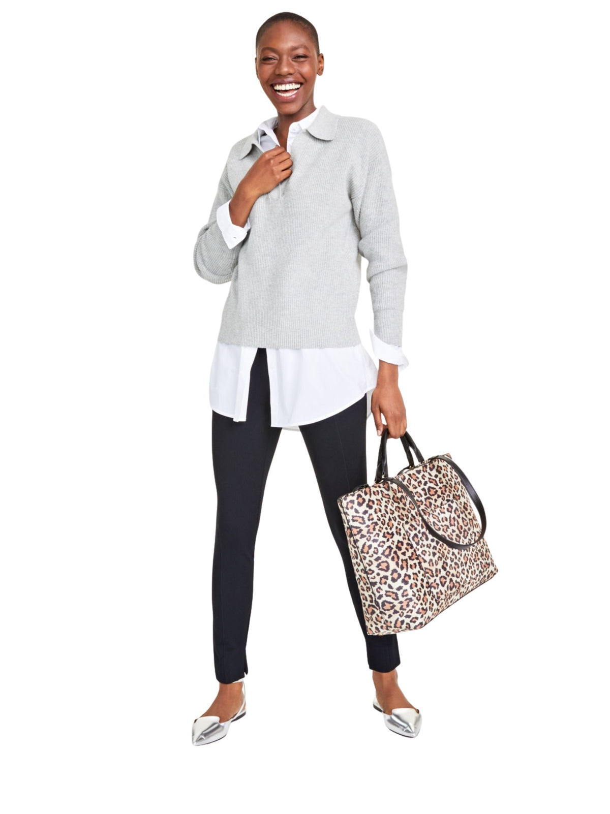 Image for Women's Knitted Sweaters,Grey