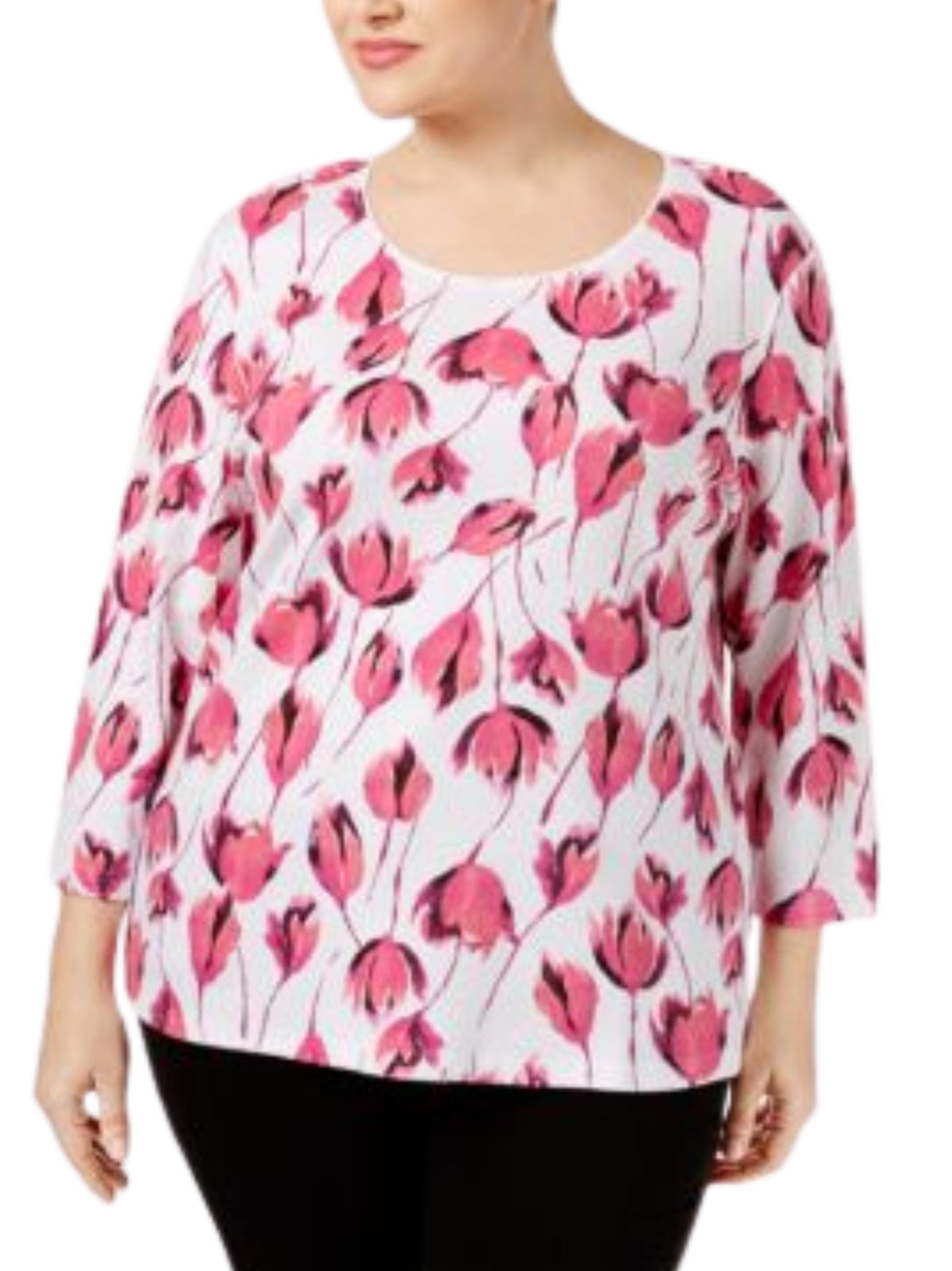 Image for Women's Floral Printed Top,White