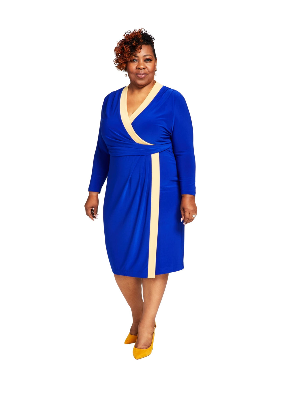 Image for Women's Ruffled Dress,Royal Blue