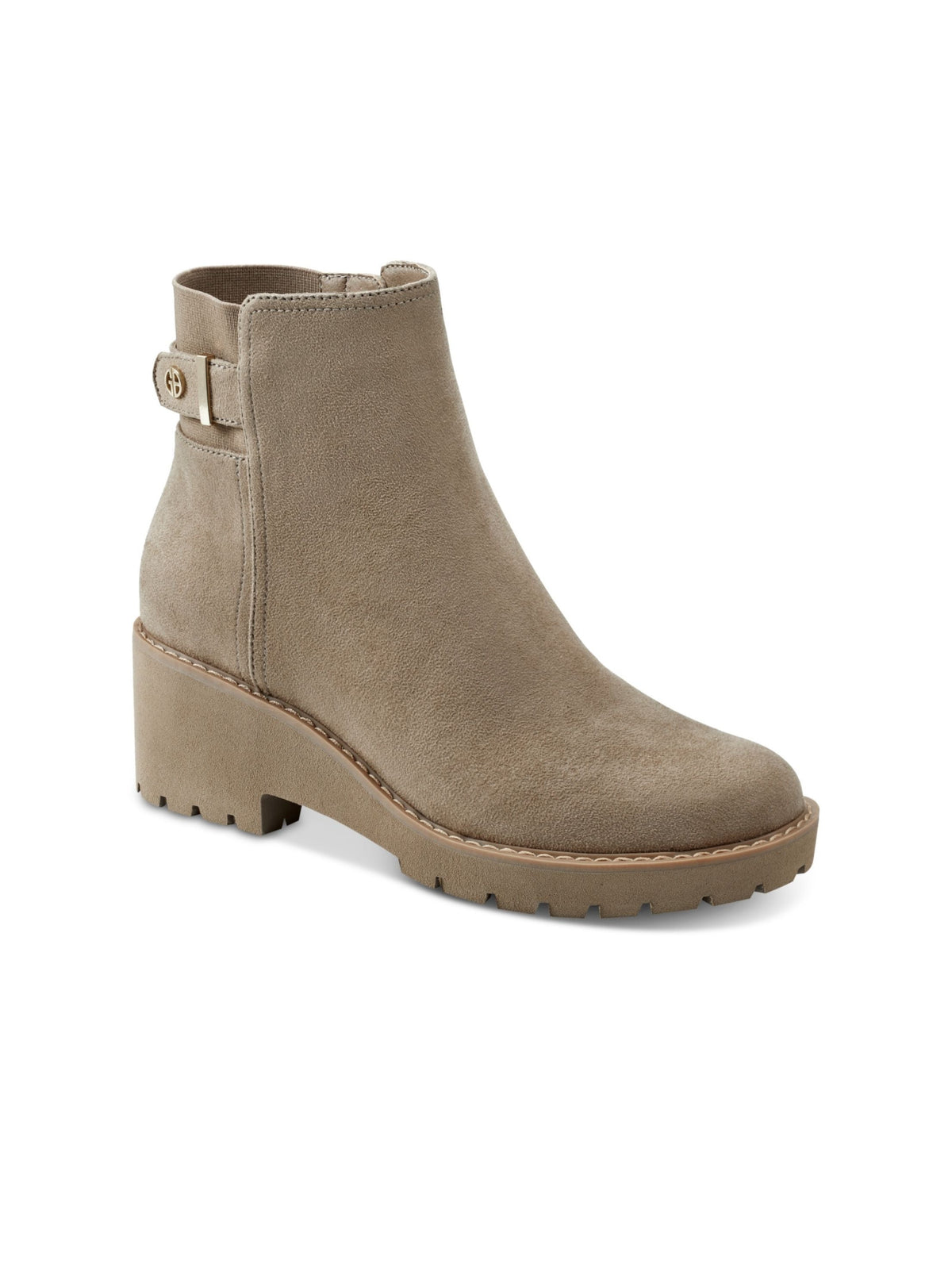 Image for Women's Textured Ankle Boots Heels,Beige
