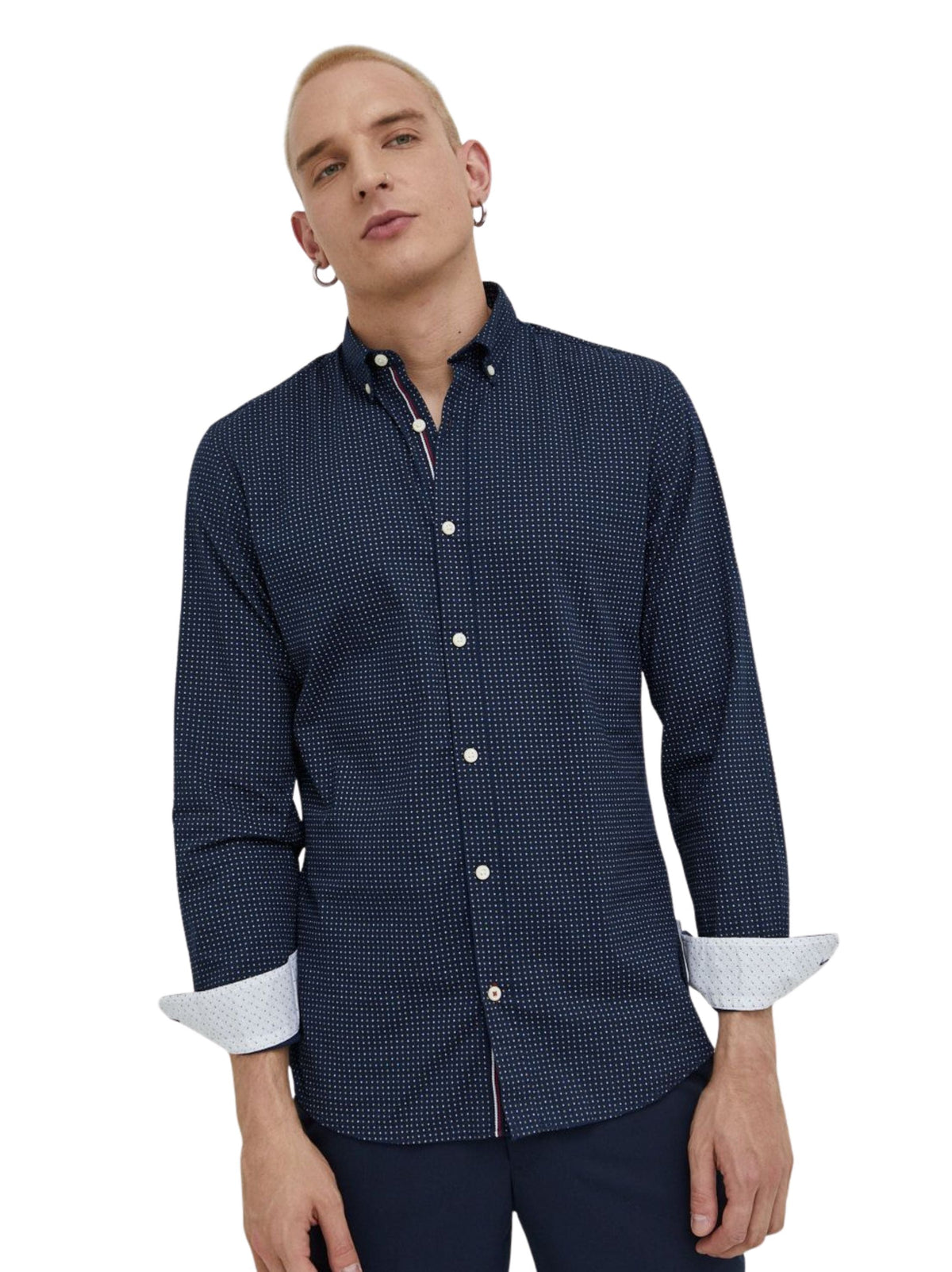 Image for Men's �Printed Chemise, Navy