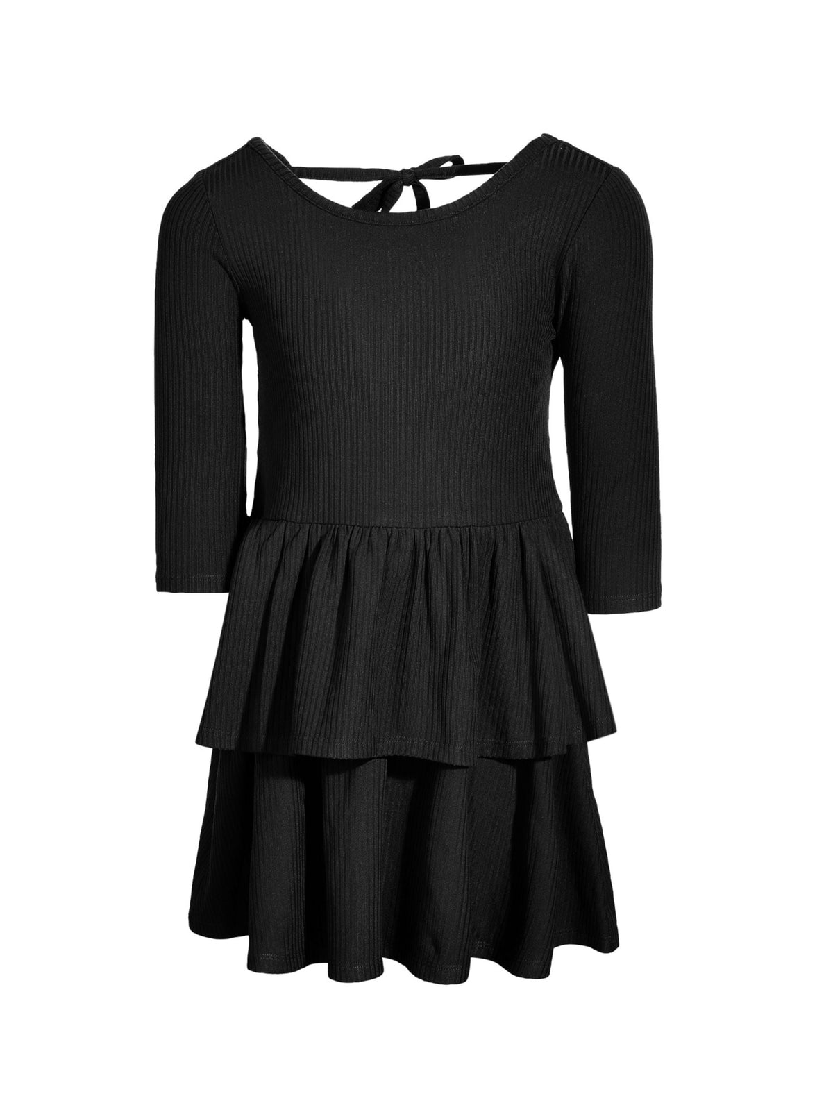 Image for Kids Girl's Ruffled Dress,Black