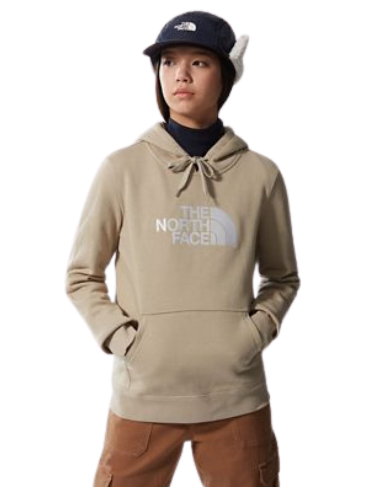 Image for Women's Brand Logo Printed Hoodies,Beige