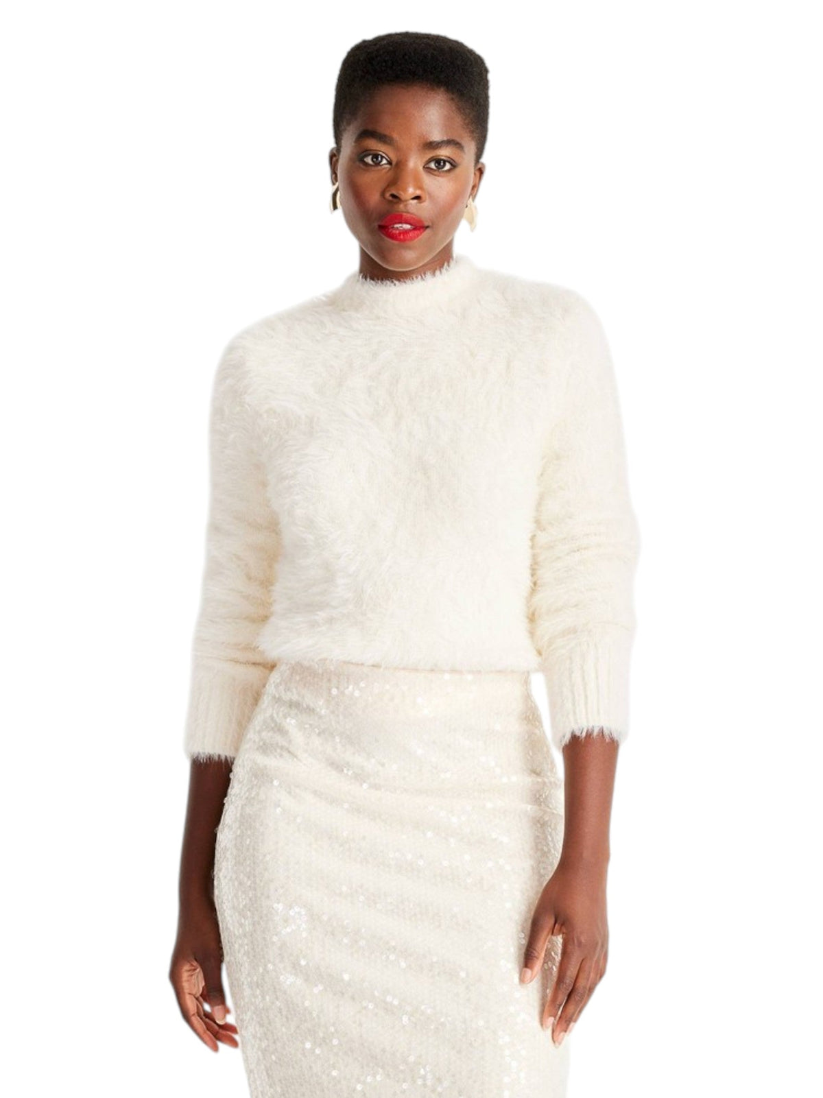 Image for Women's Mohair Sweaters,Cream