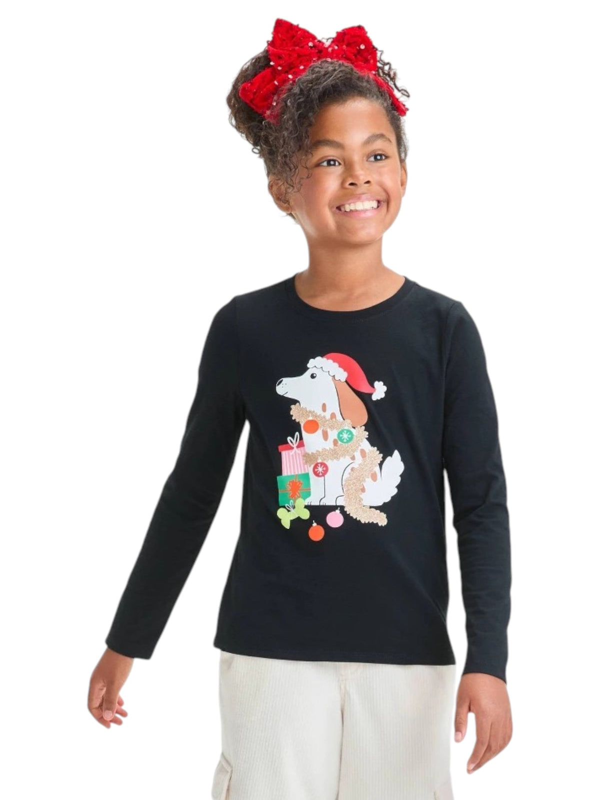 Image for Kids Girl's Printed Top,Black
