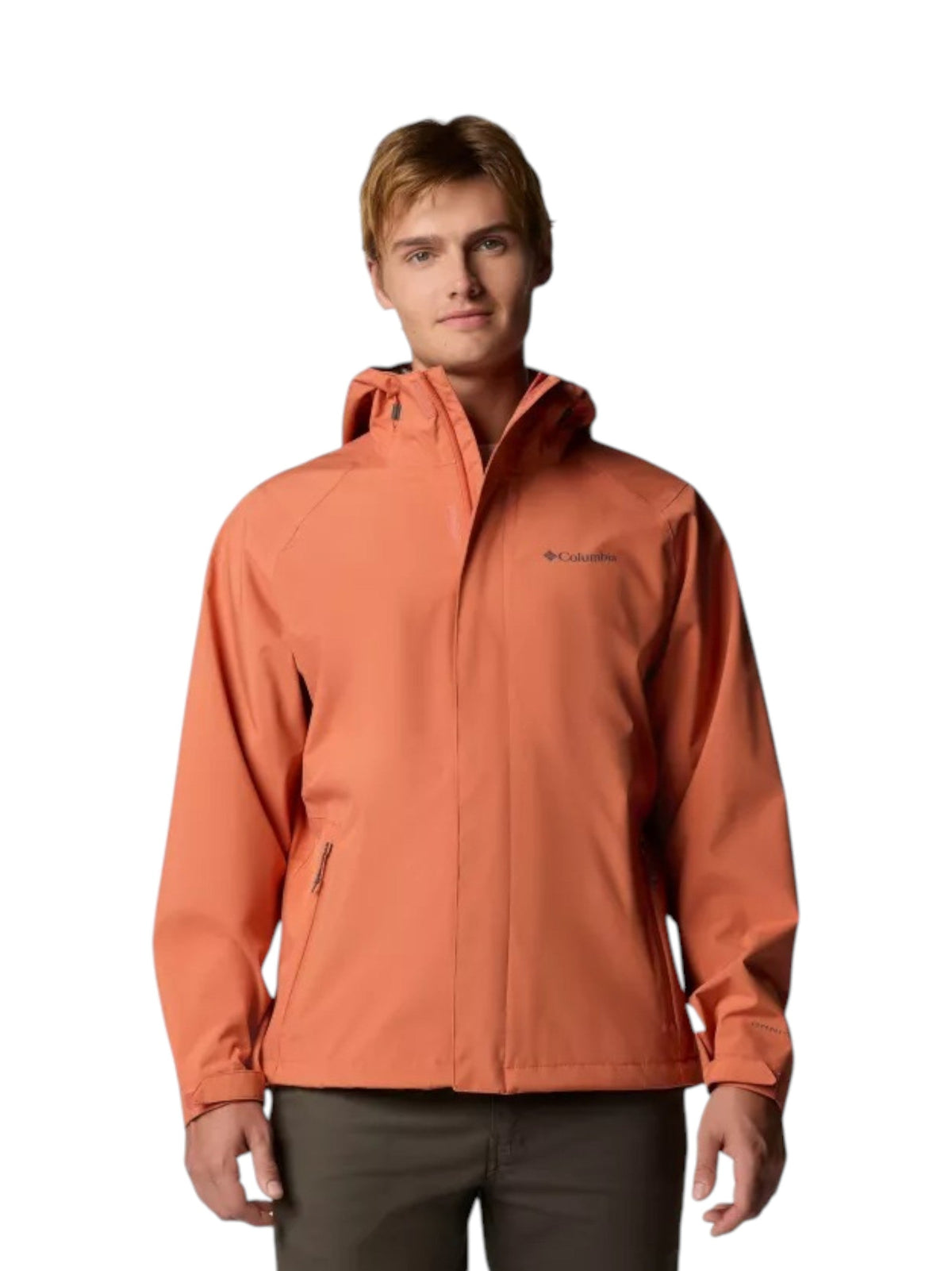 Image for Men's Plain Solid Jaket Two Pokets,Terraccotta