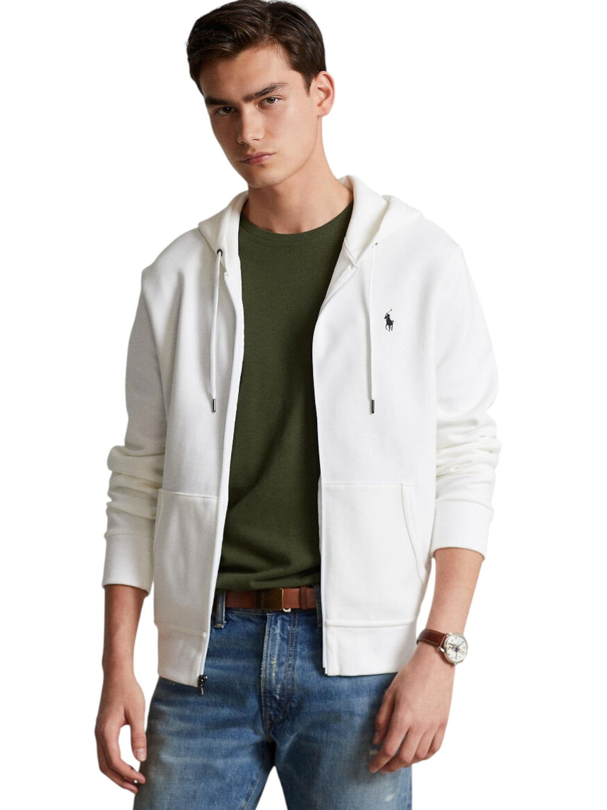 Image for Men's Plain Solid Jacket Two Pockets ,White