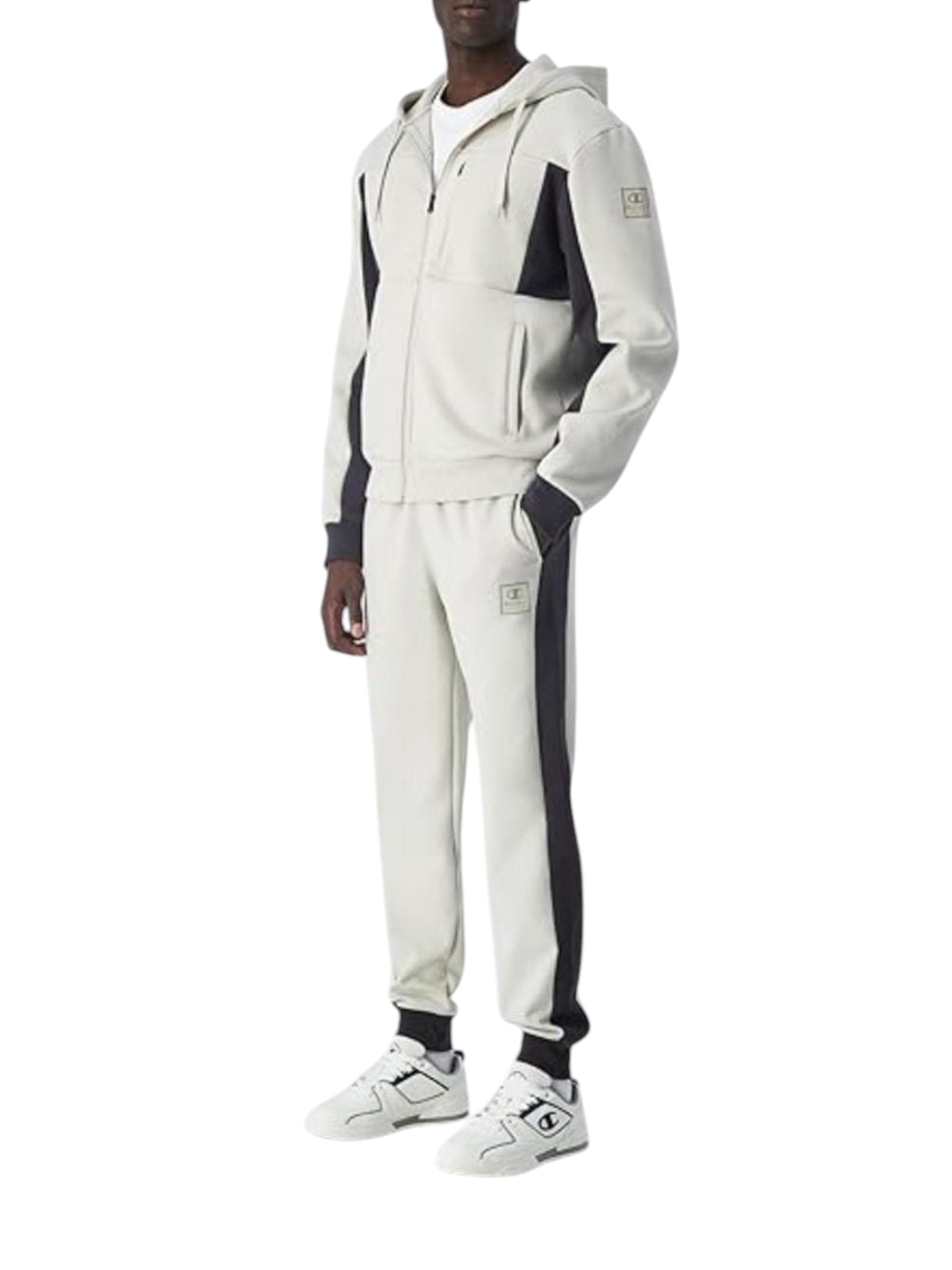 Image for Men's Colorblocked Set,Light Beige\Dark Grey