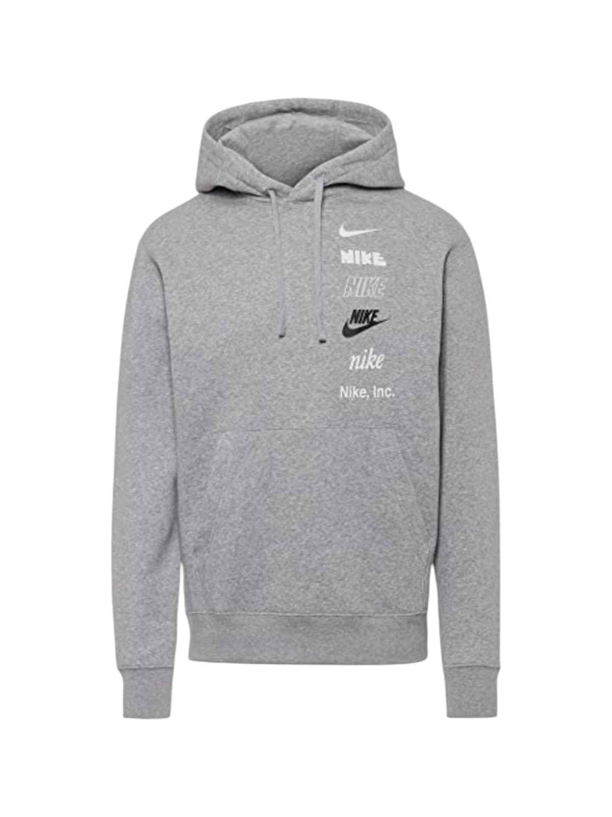 Image for Men's Brand Logo Printed Hoodie,Grey