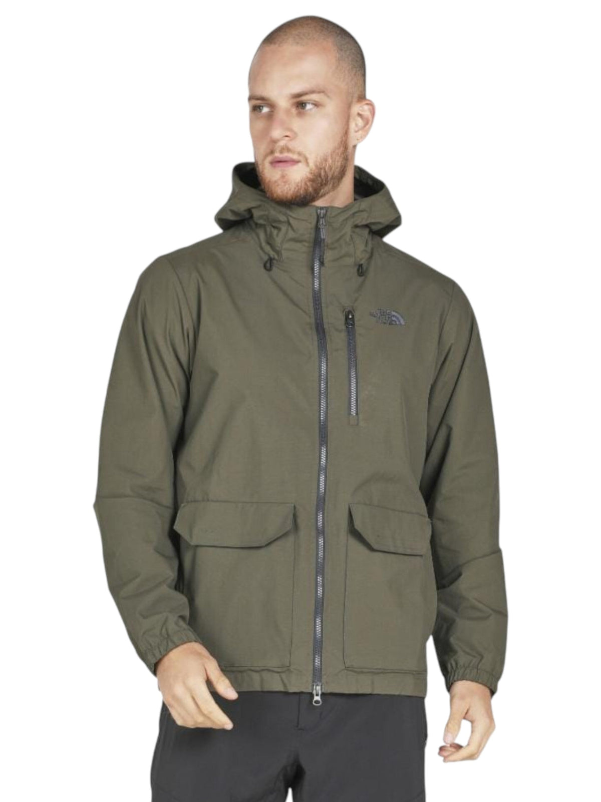 Image for Men's Plain Solid Jacket,Olive