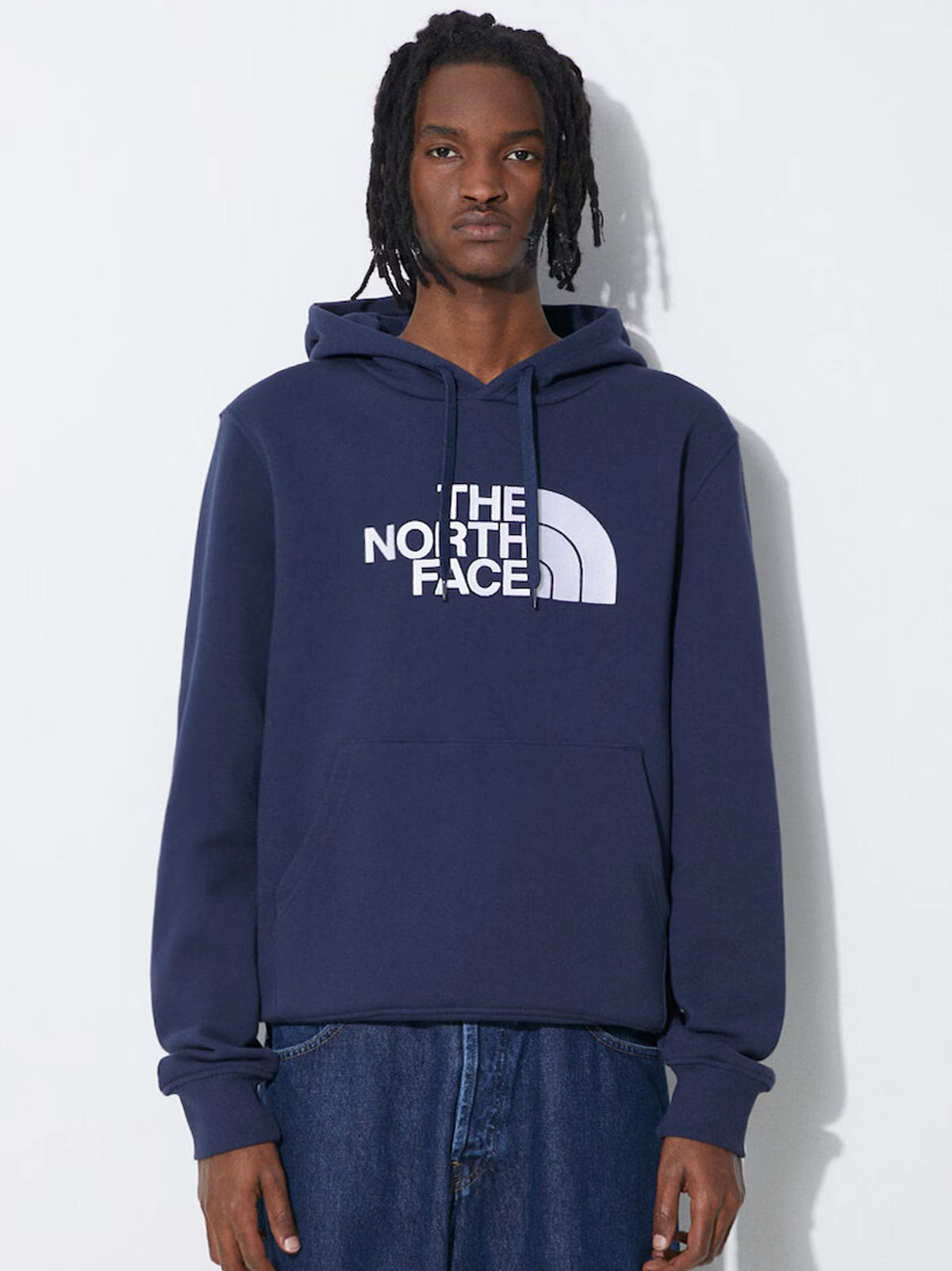 Image for Men's Brand Logo Printed Hoodie,Navy